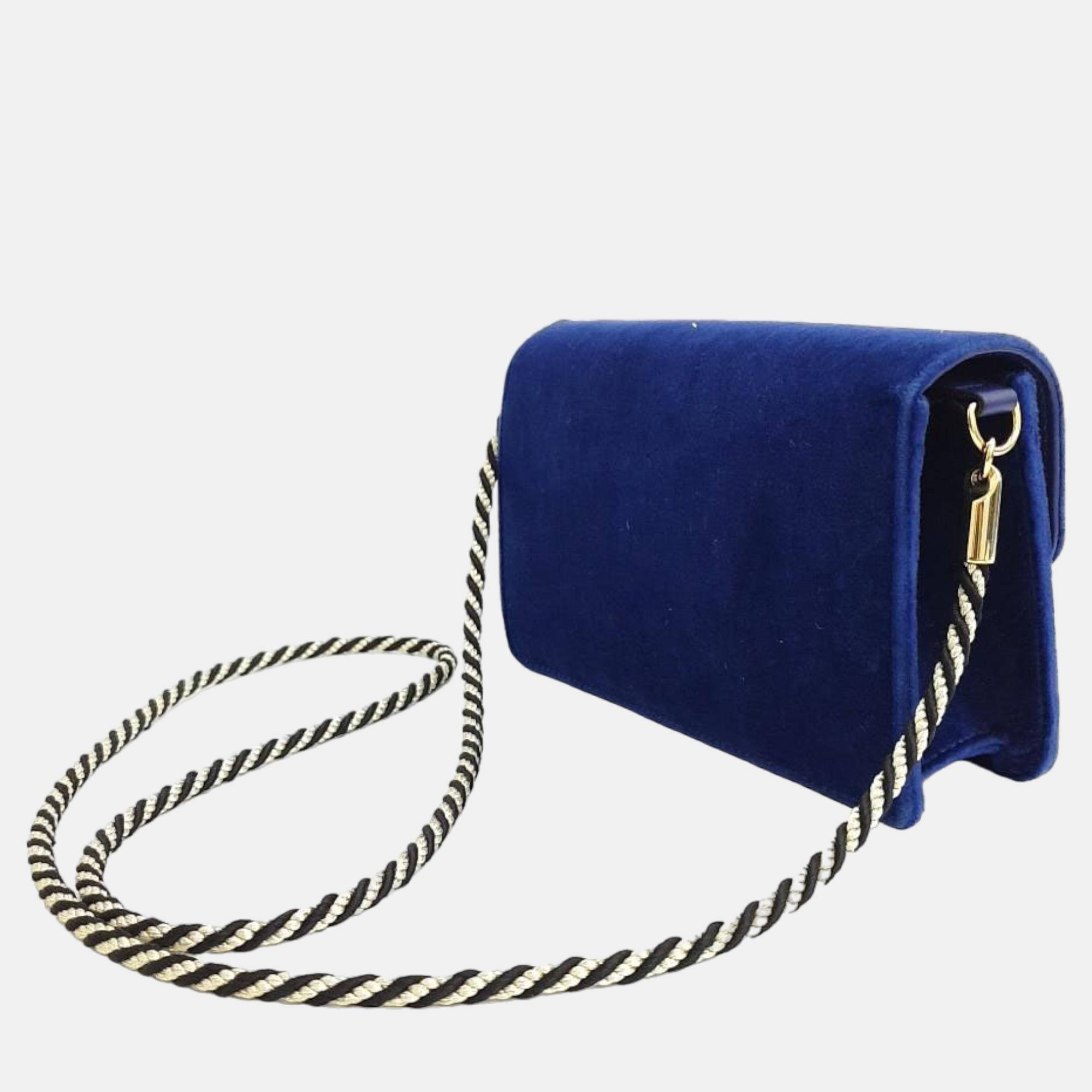 

Gucci Velvet Cross Bag (544242), Blue