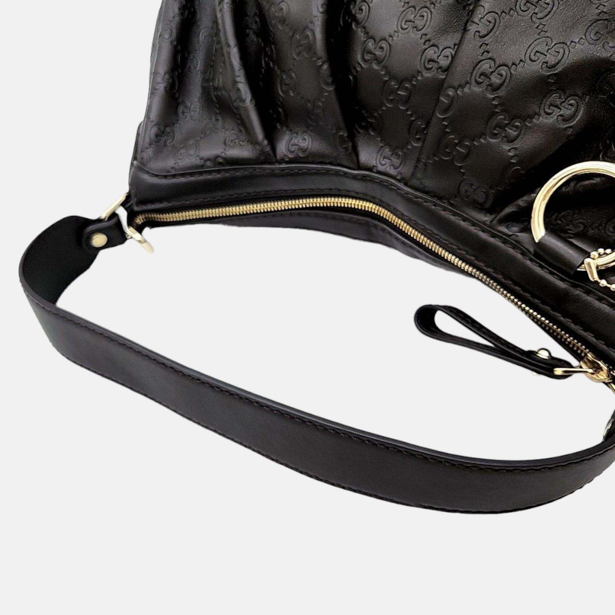 

Gucci Dark Brown Leather Cimaline Shoulder Bag (364843)