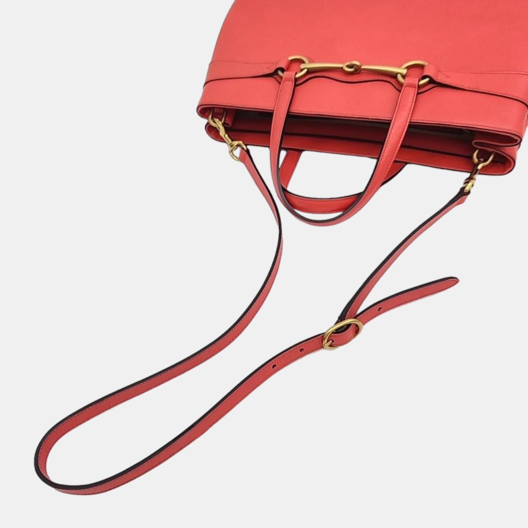 

Gucci Horsebit Tote Bag (319795), Red