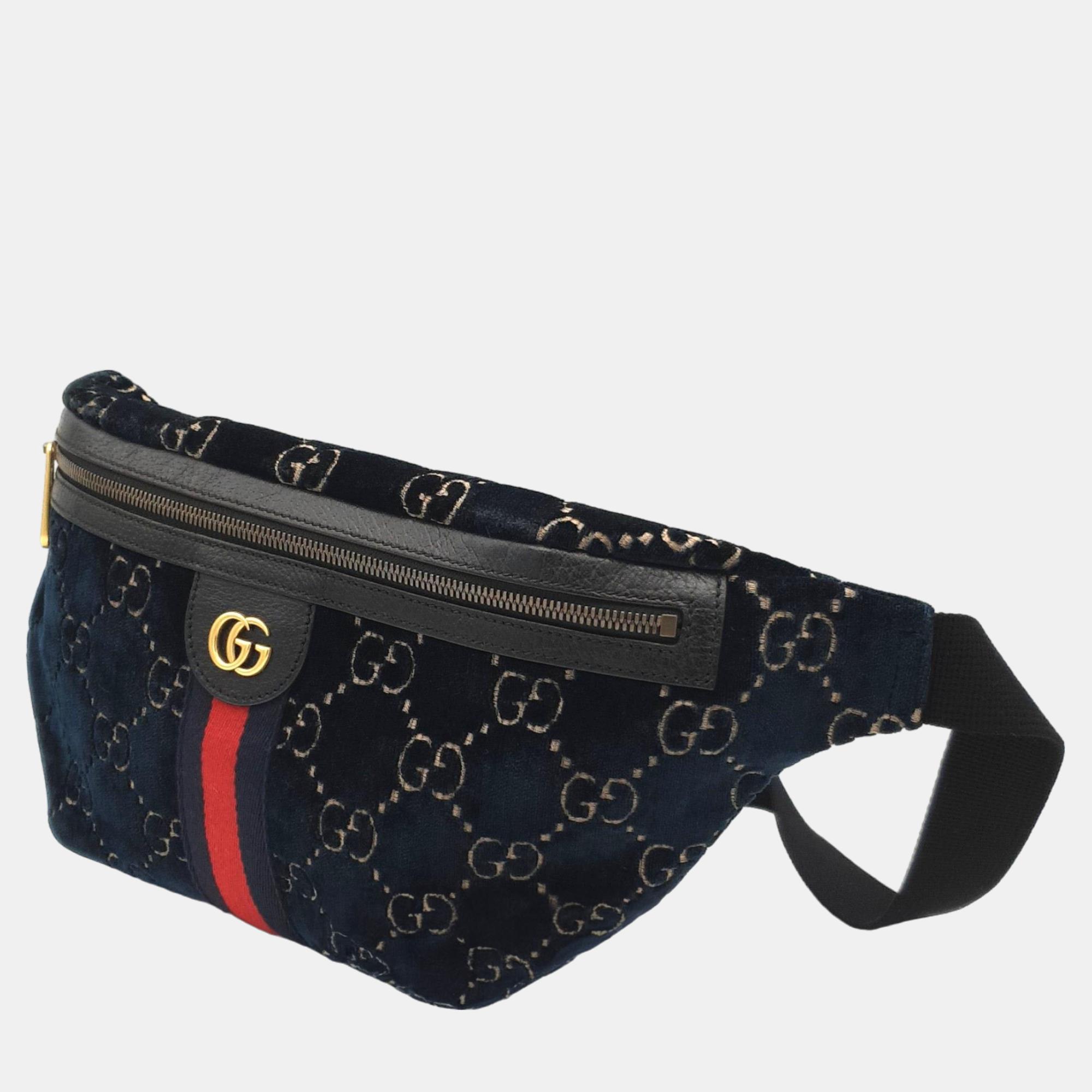 

Gucci GG velvet belt bag (574968), Blue