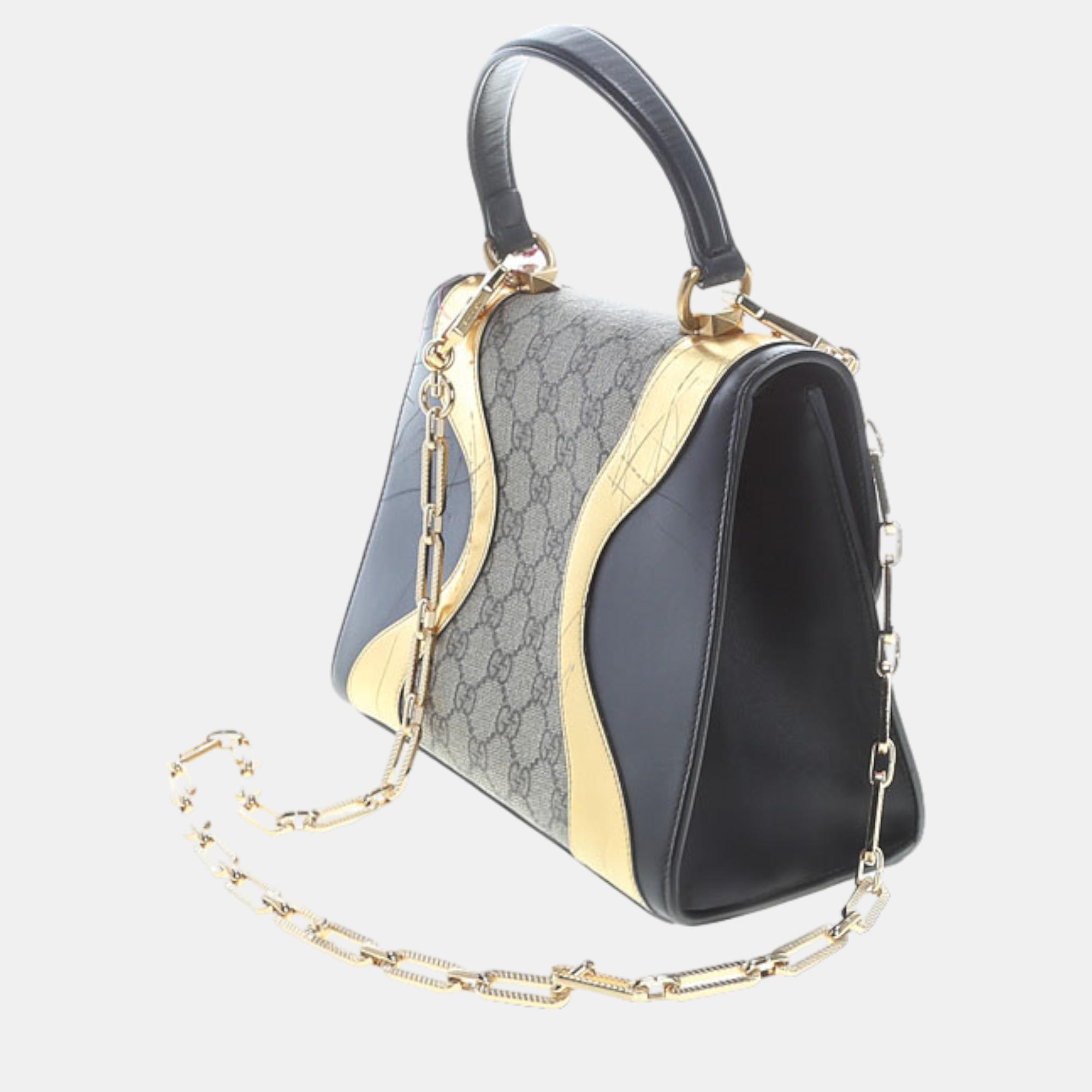 

Gucci Osiris GG Top Handle Bag (497996), Black