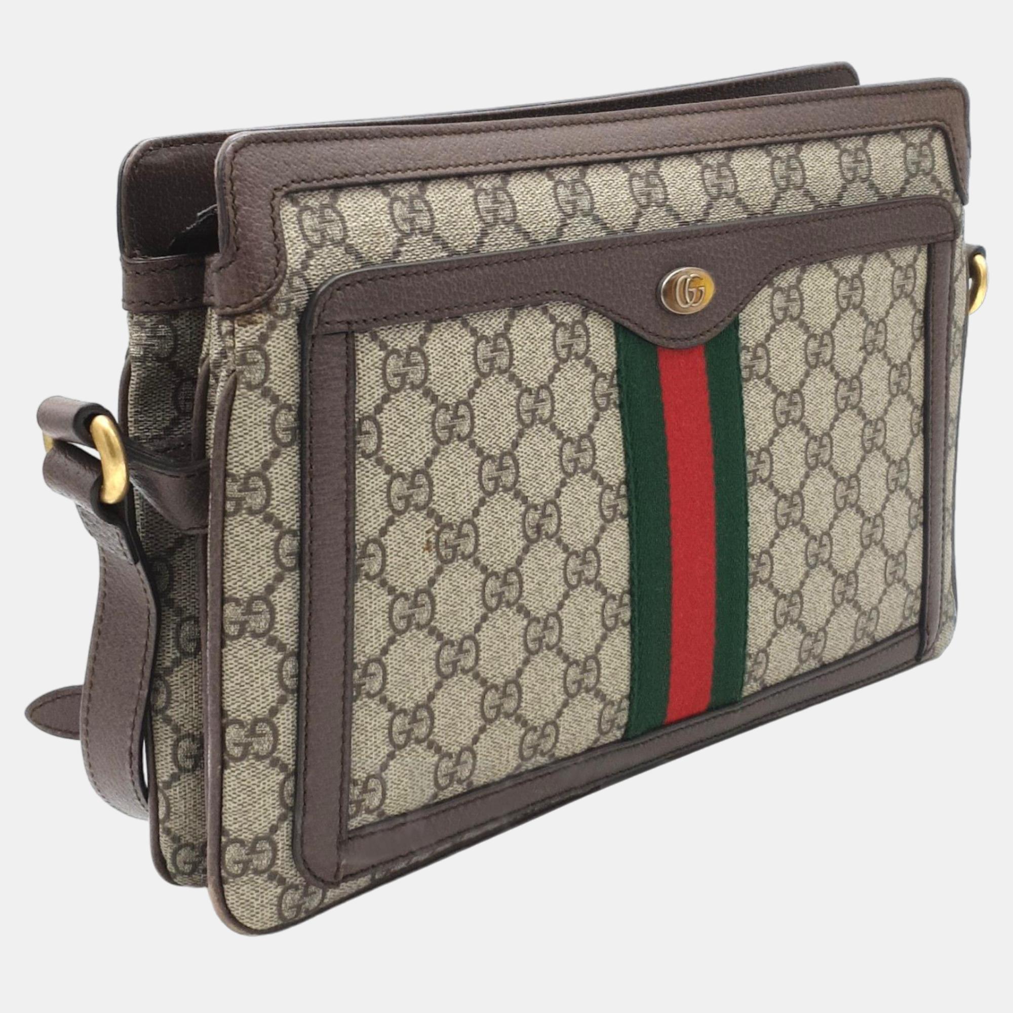

Gucci Ophidia GG Supreme Medium Shoulder Bag (523354), Beige