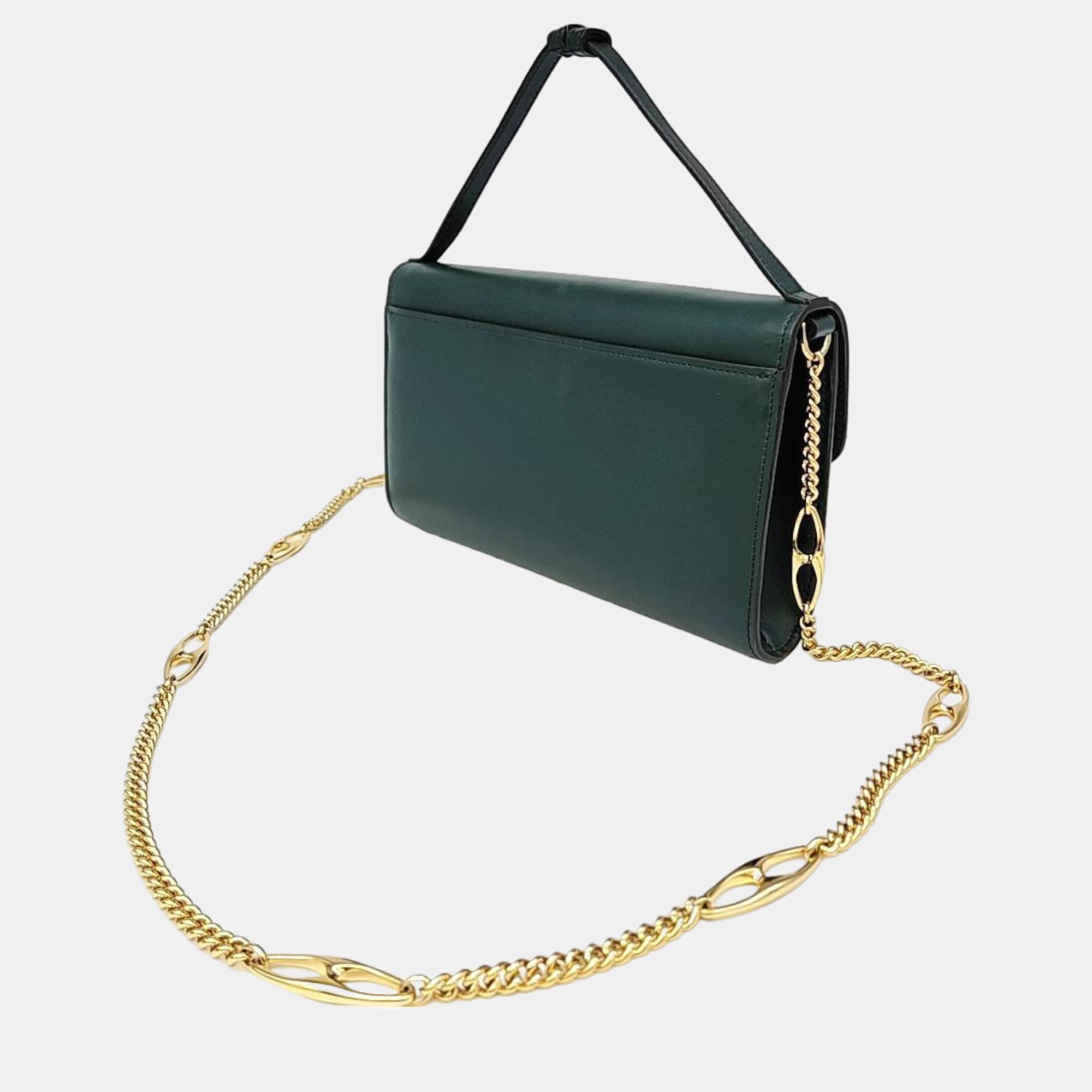 

Gucci Zumi Tote and Chain Shoulder Bag (572375), Green