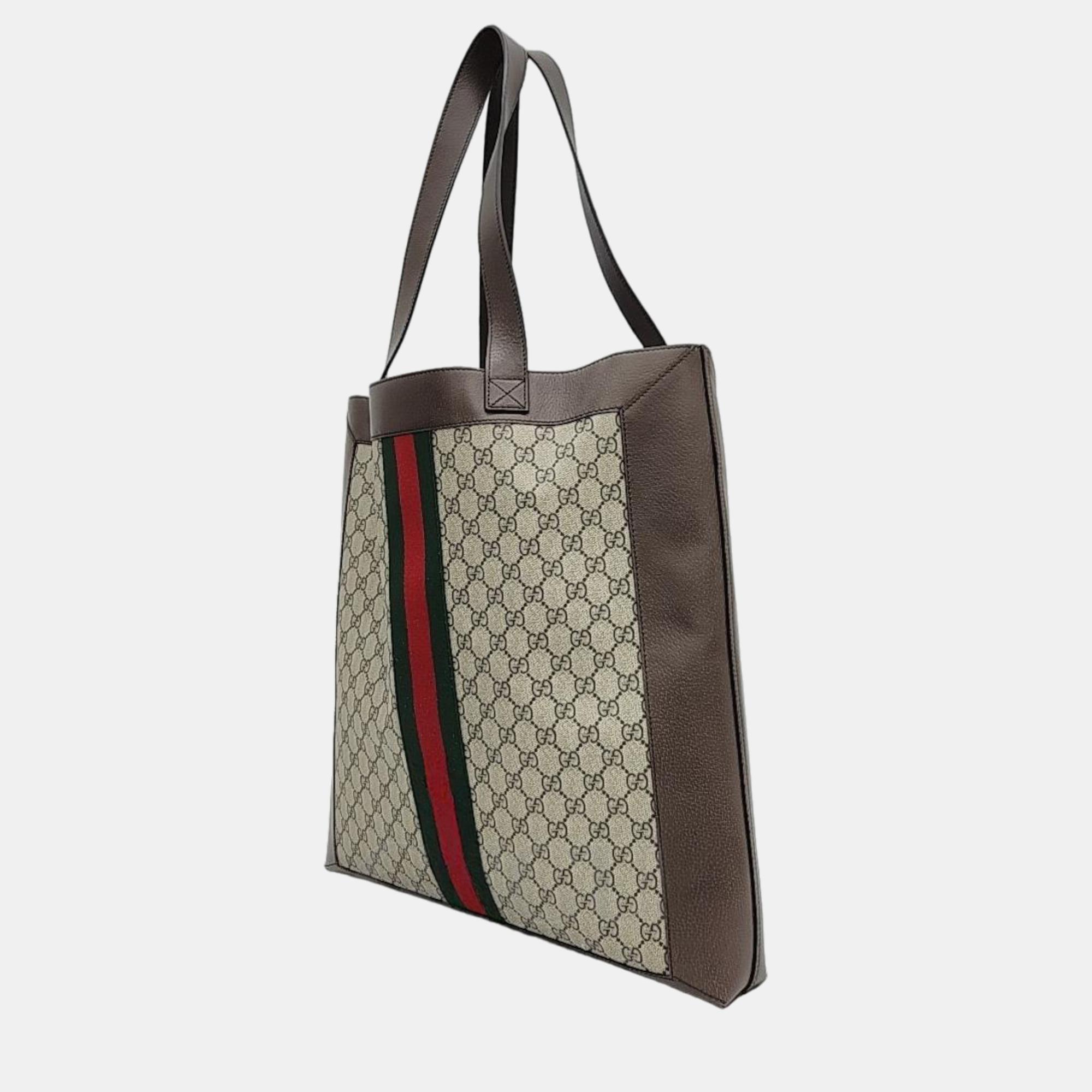 

Gucci Ophidia GG Supreme Tote Bag (519335), Beige