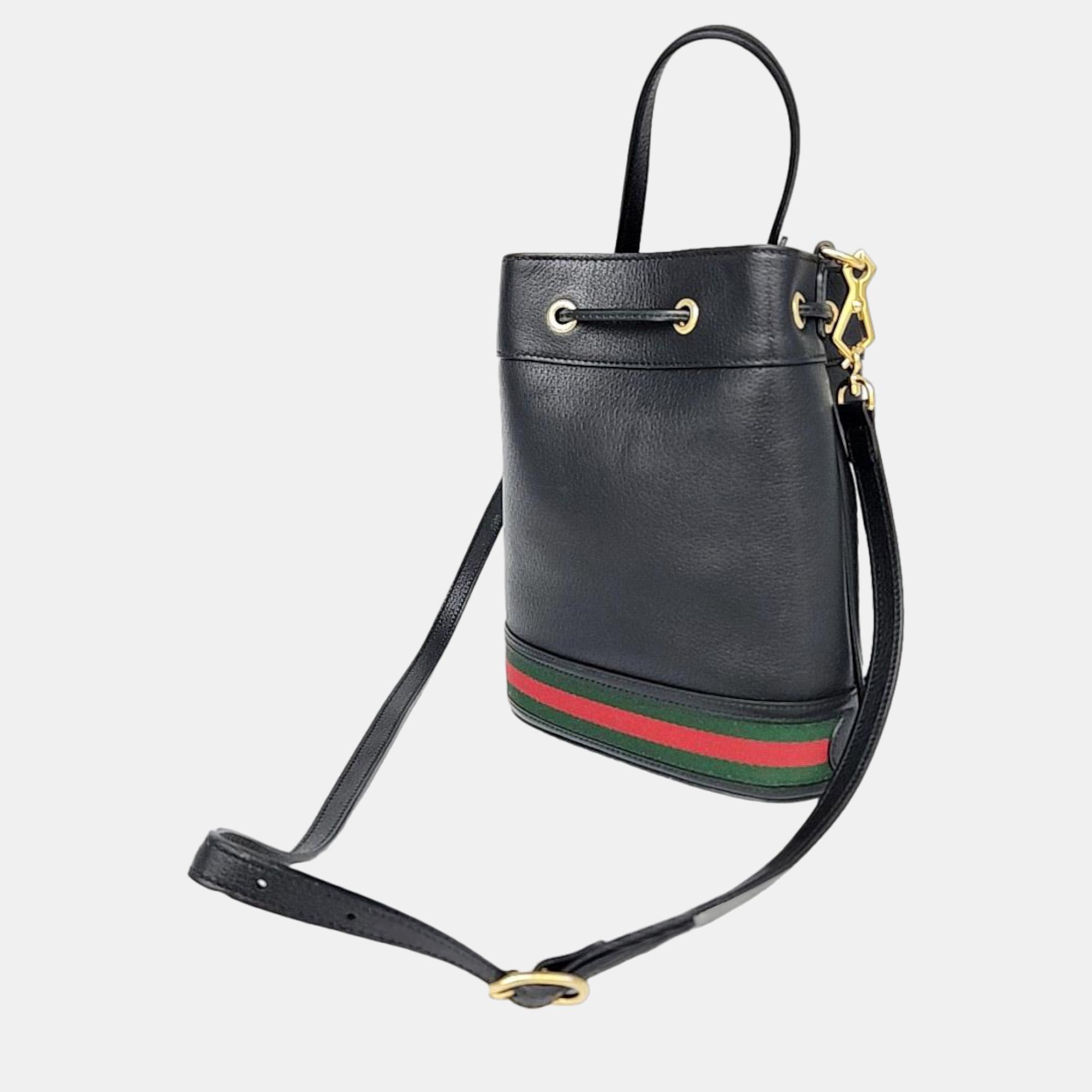 

Gucci Ophidia small bucket bag (610846), Black