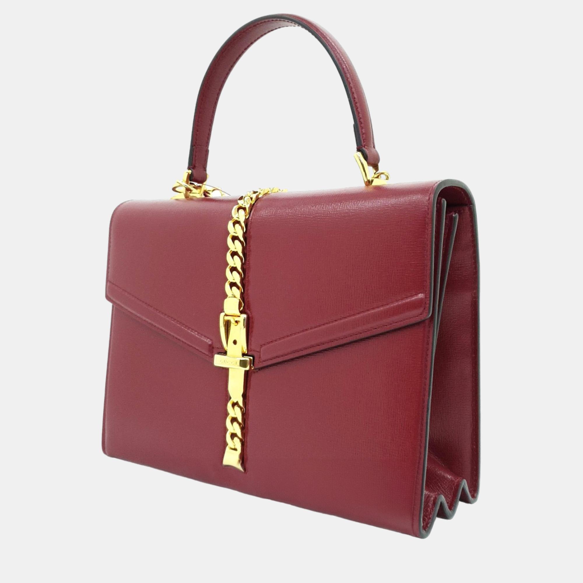 

Gucci Sylvie 1969 Top Handle Bag (602781), Red