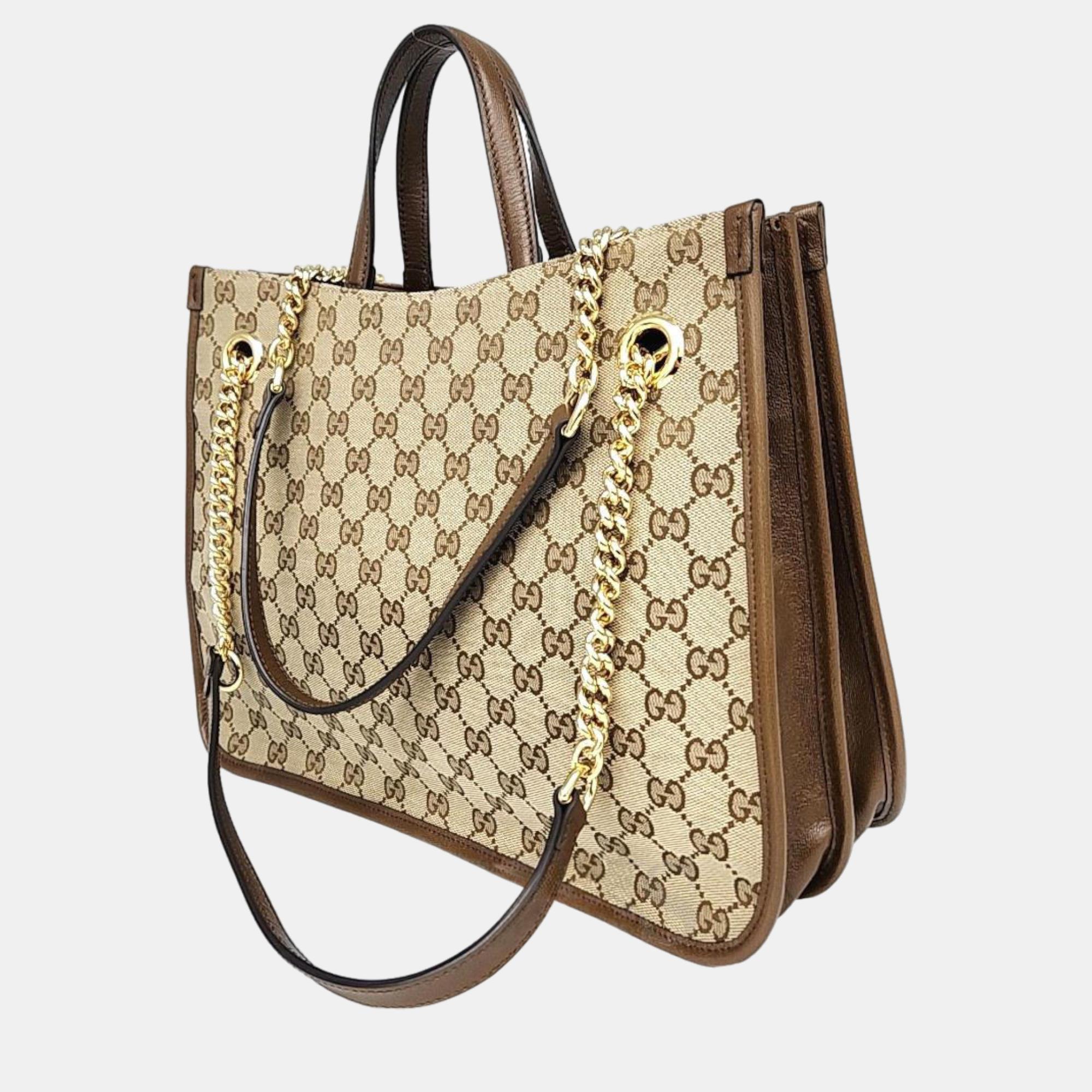 

Gucci 1955 Horsebit Medium Tote Bag (621144), Beige