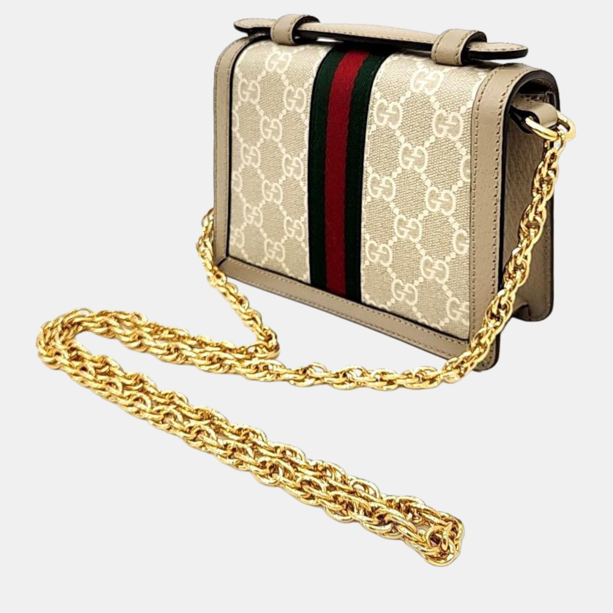 

Gucci Ophidia GG mini shoulder bag (696180), Beige