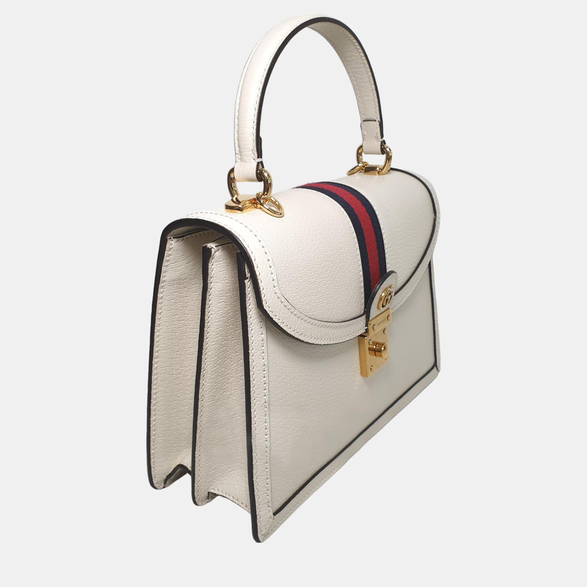 

Gucci Ophidia Top Handle Bag (651055), White