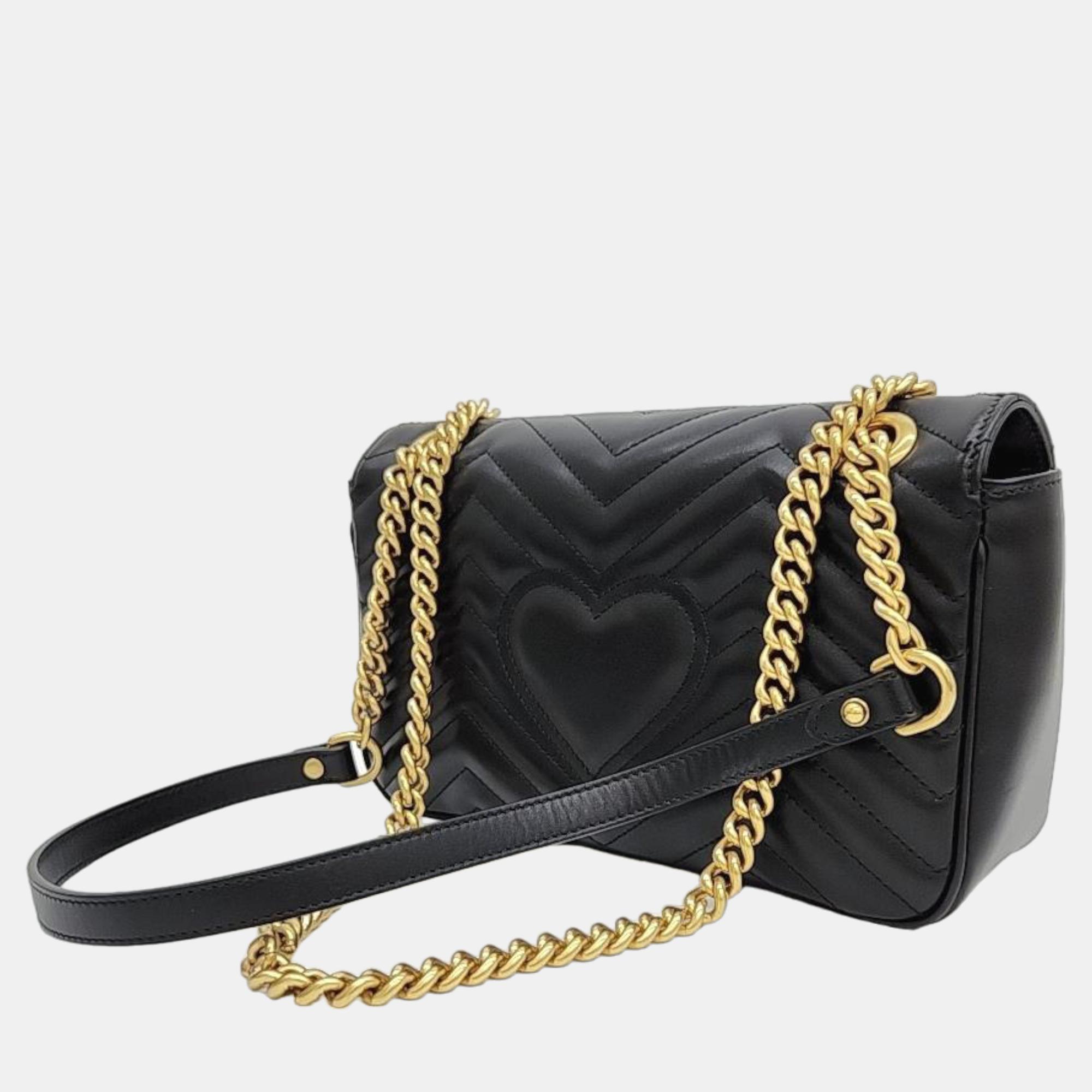 

Gucci Marmont Matrace Shoulder Bag (443497), Black