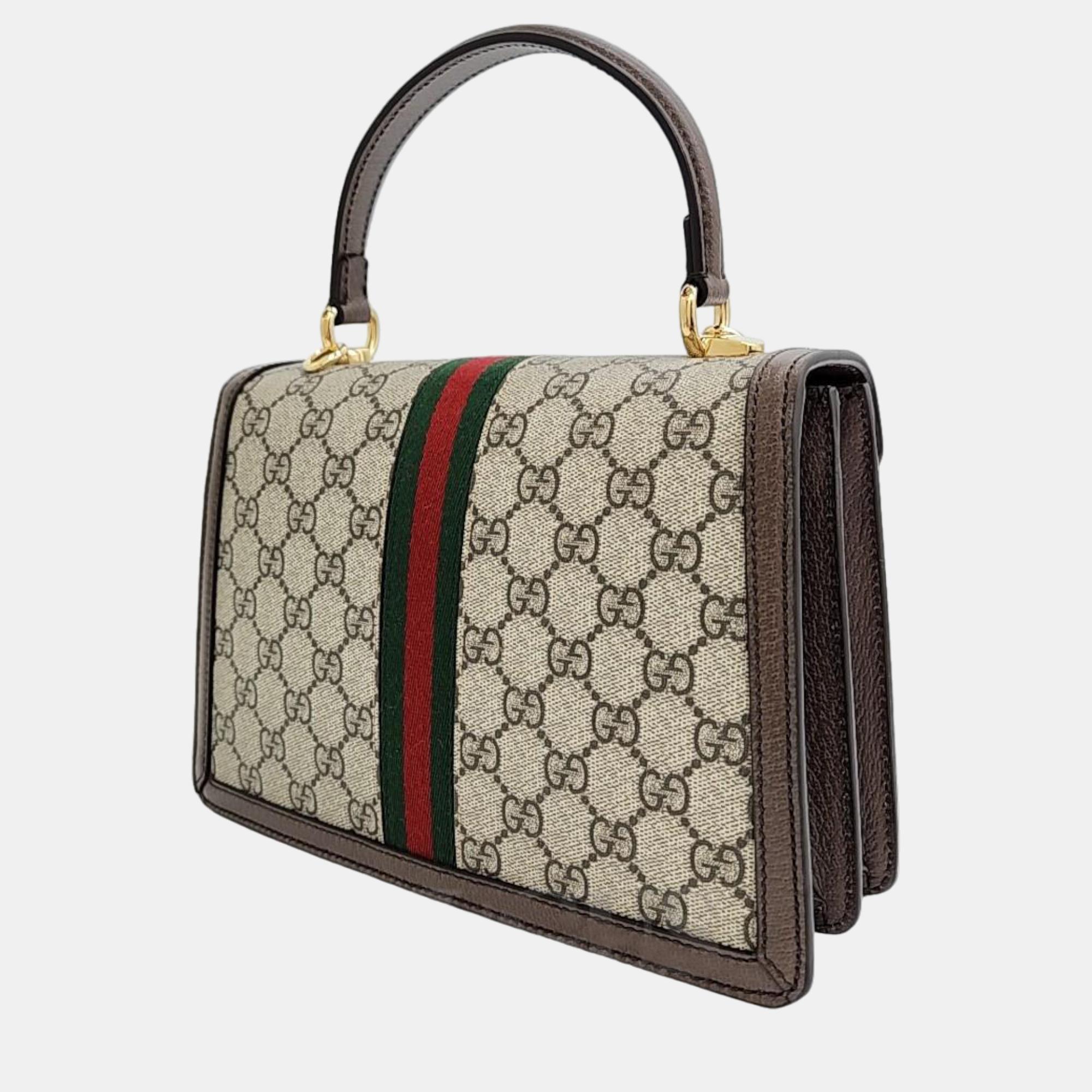 

Gucci Ophidia Top Handle Bag (651055), Beige