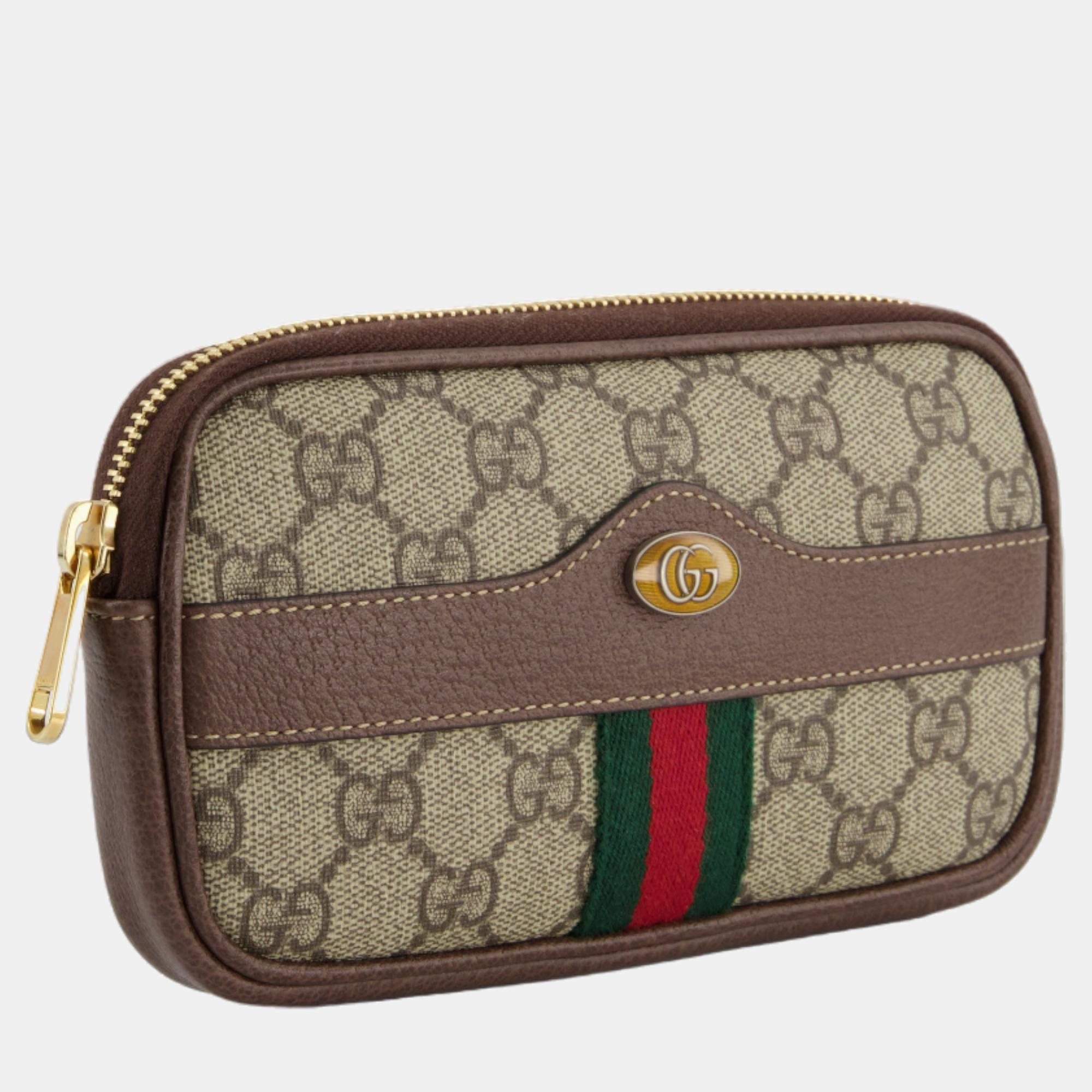 

Gucci Ophelia GG Supreme Small Belt Bag with Gold Hardware, Beige