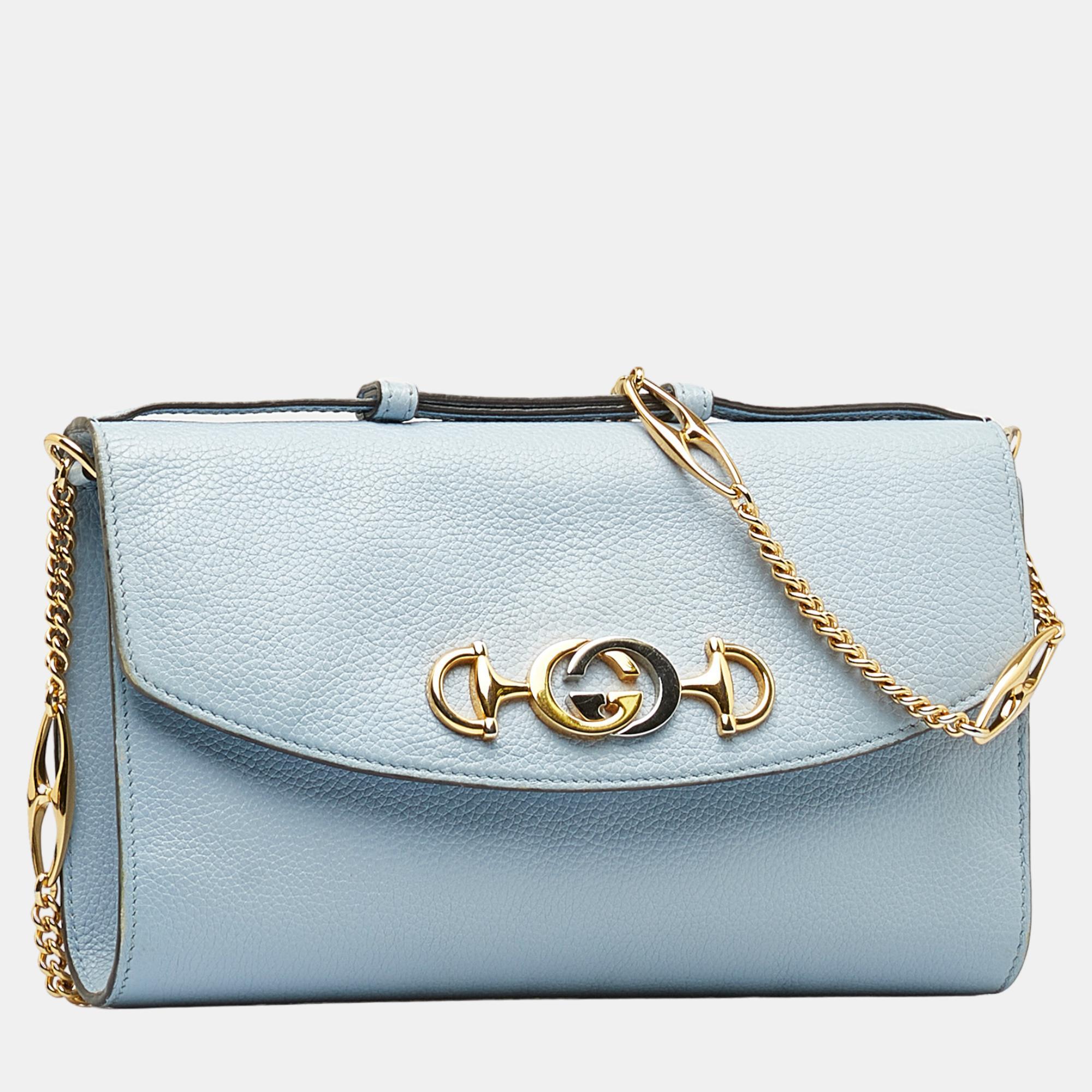 

Gucci Blue Small Zumi Satchel