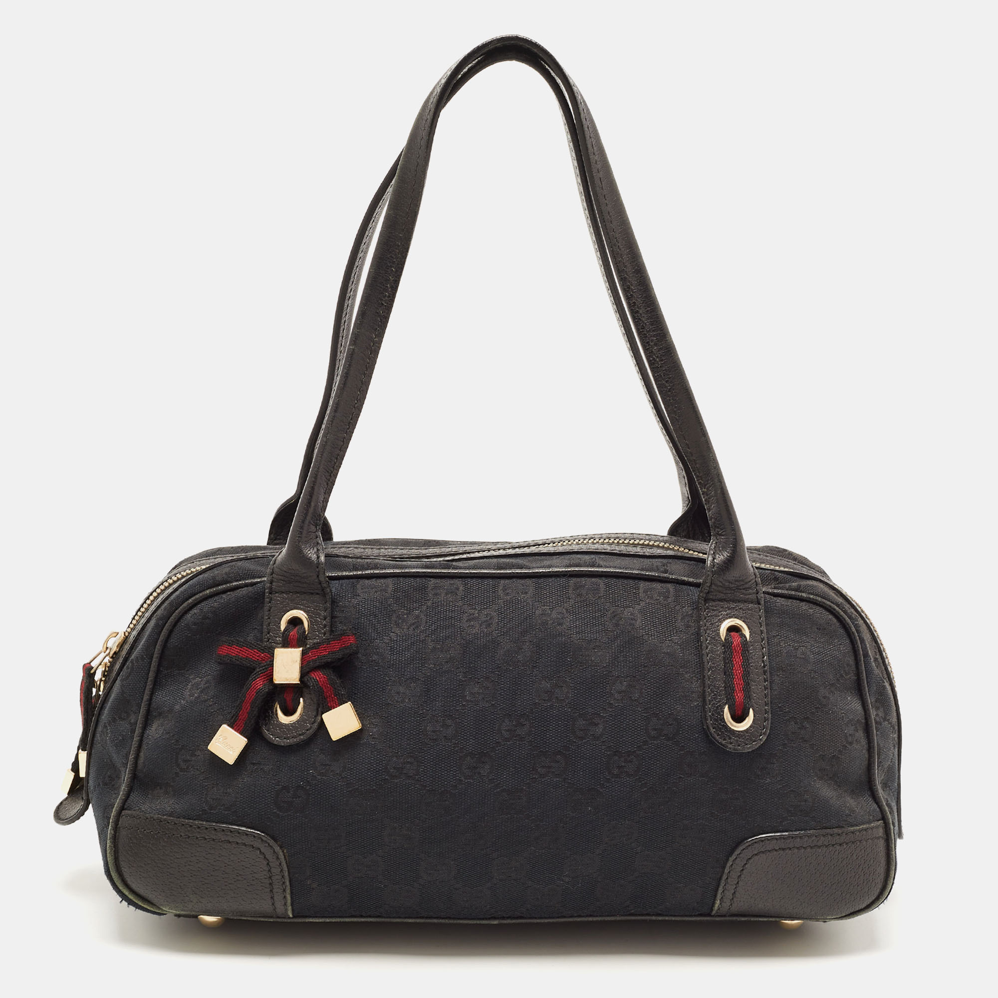 

Gucci Black GG Canvas and Leather Princy Bag