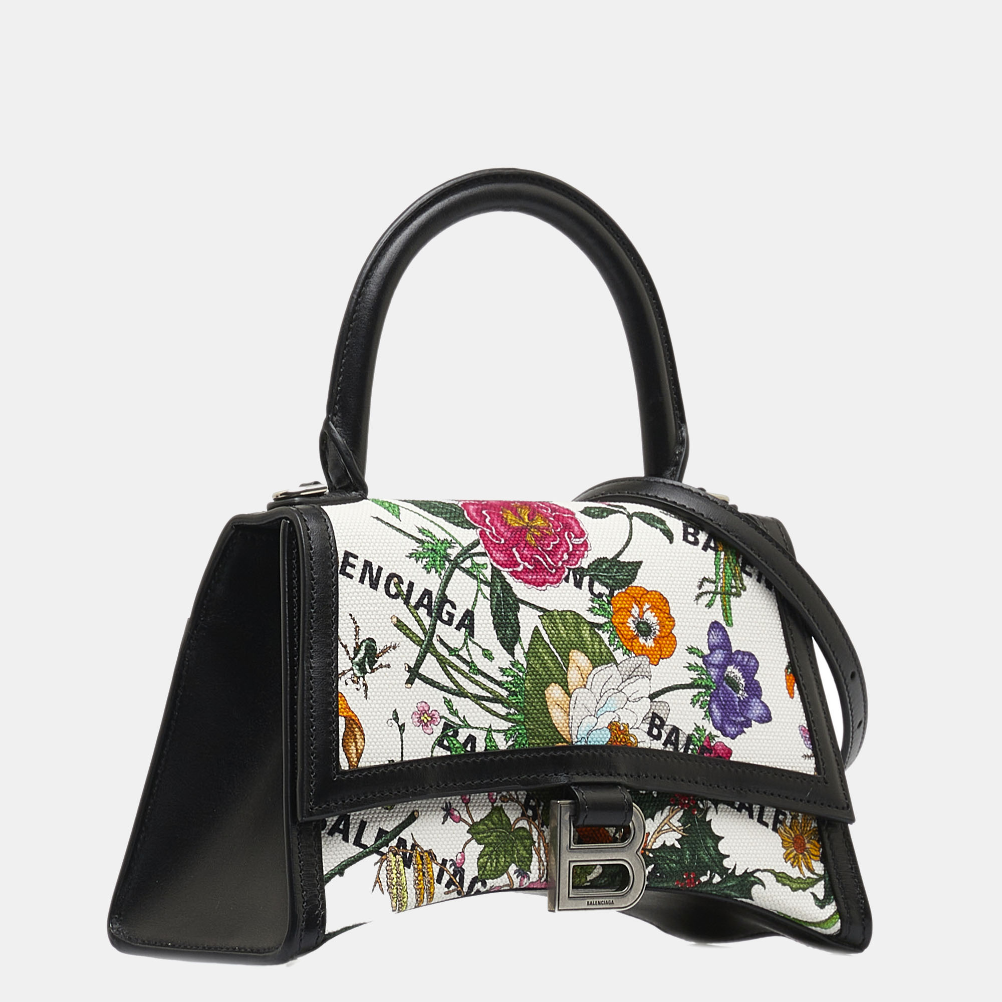

Gucci x Balenciaga Small The Hacker Project Flora Hourglass Handle Bag, White