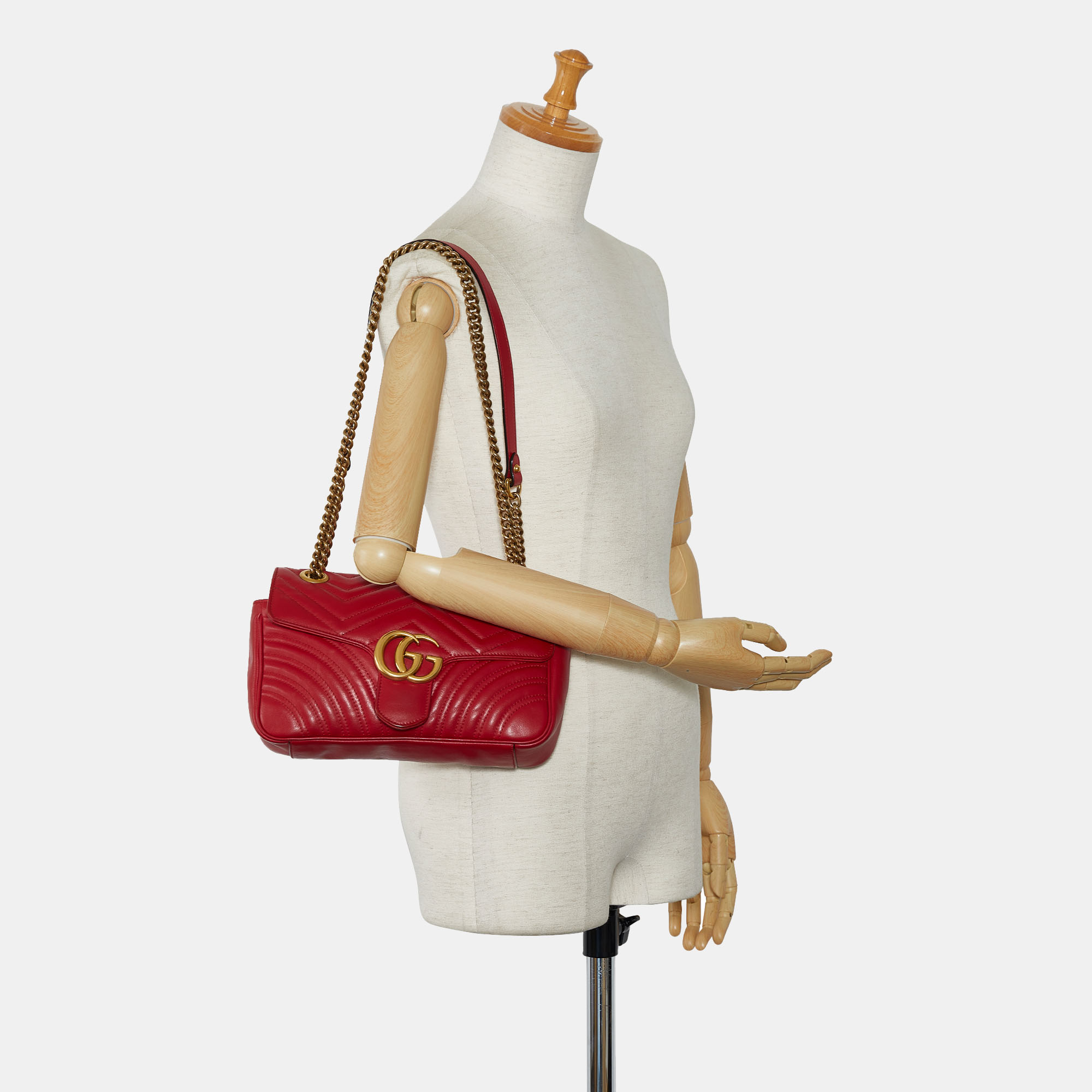 

Gucci Small GG Marmont Matelasse Crossbody, Red
