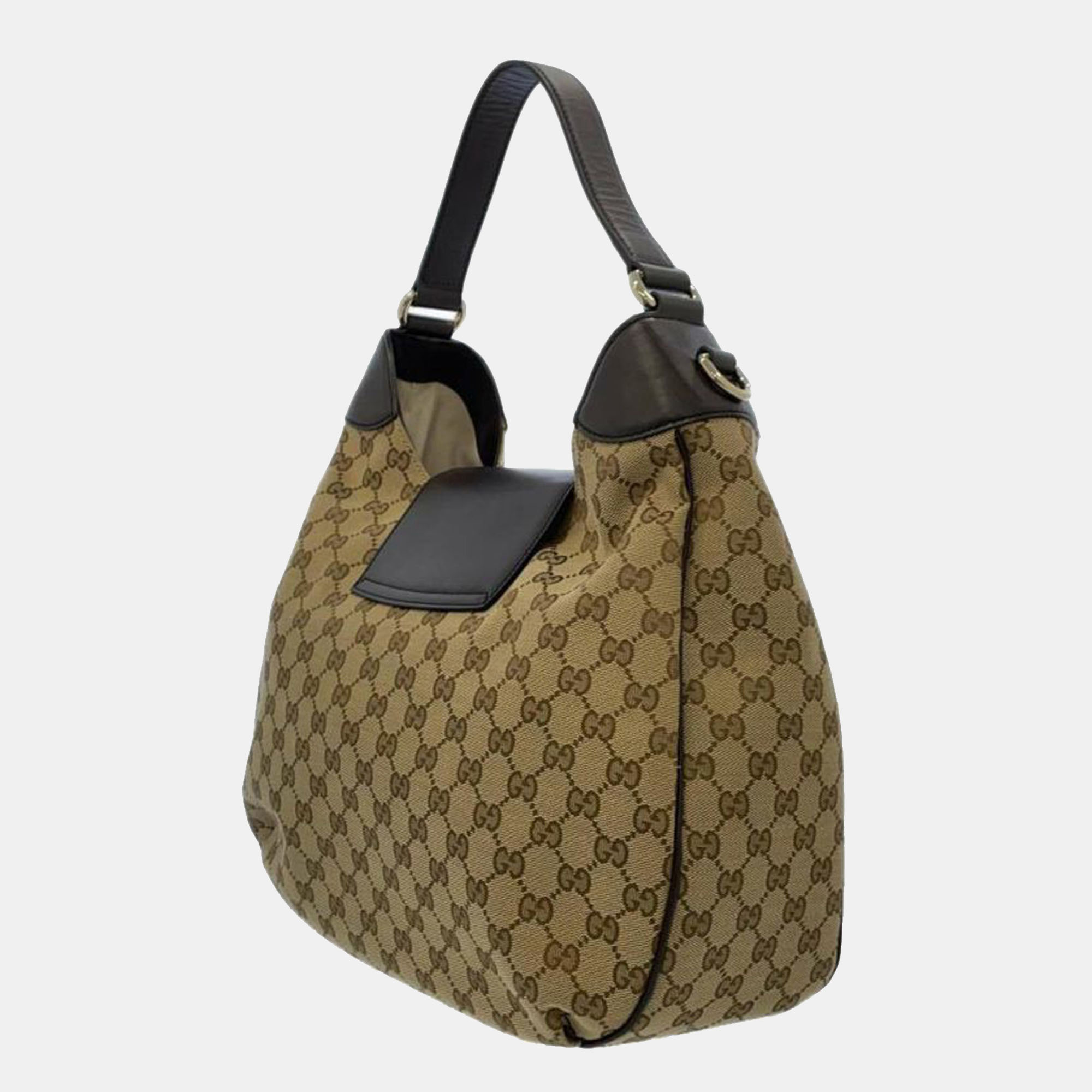 

Gucci GG Canvas Emily Flap Hobo, Beige