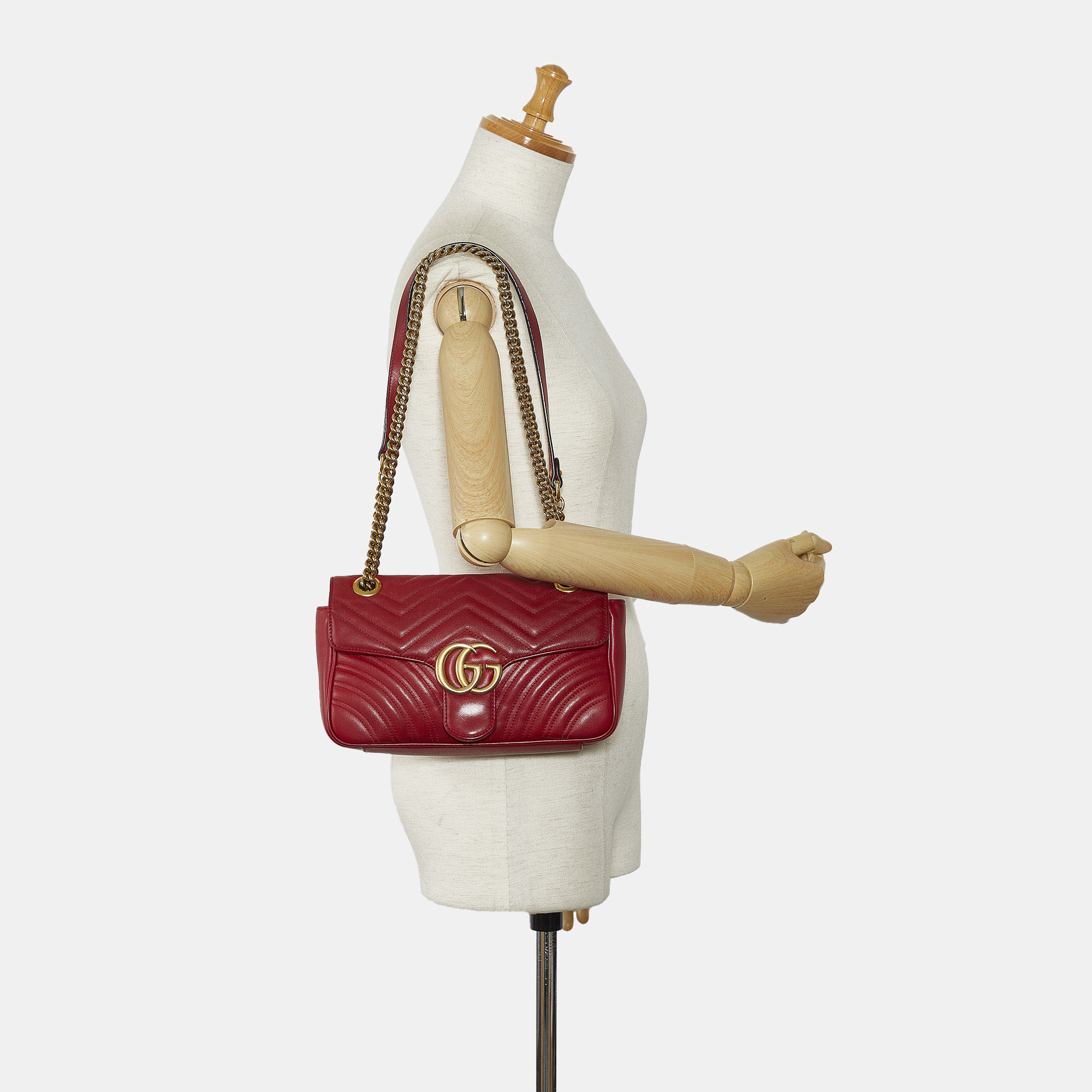 

Gucci Small GG Marmont Matelasse Crossbody, Red
