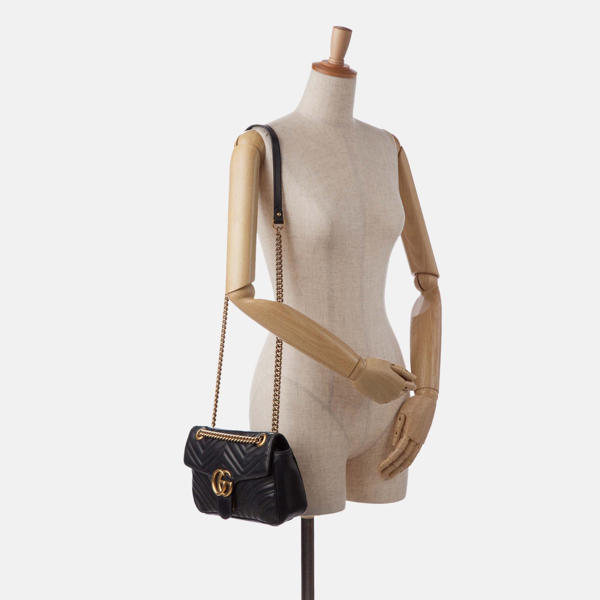 

Gucci Medium GG Marmont Matelasse Crossbody, Black