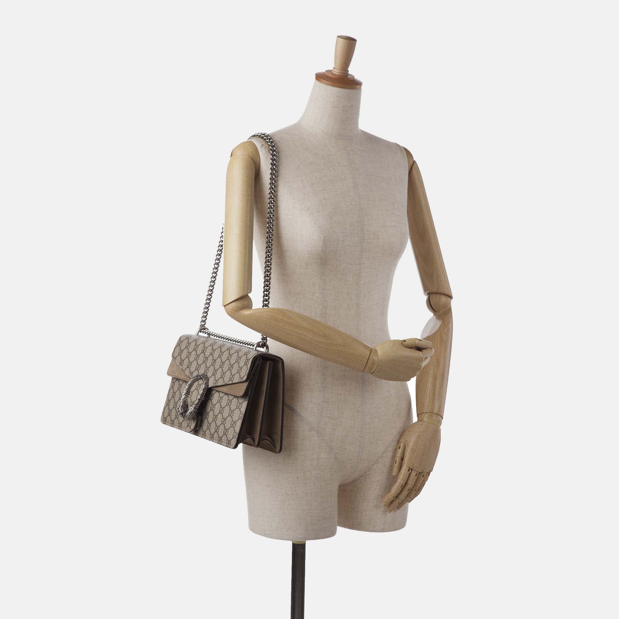 

Gucci Small GG Supreme Dionysus Shoulder Bag, Beige