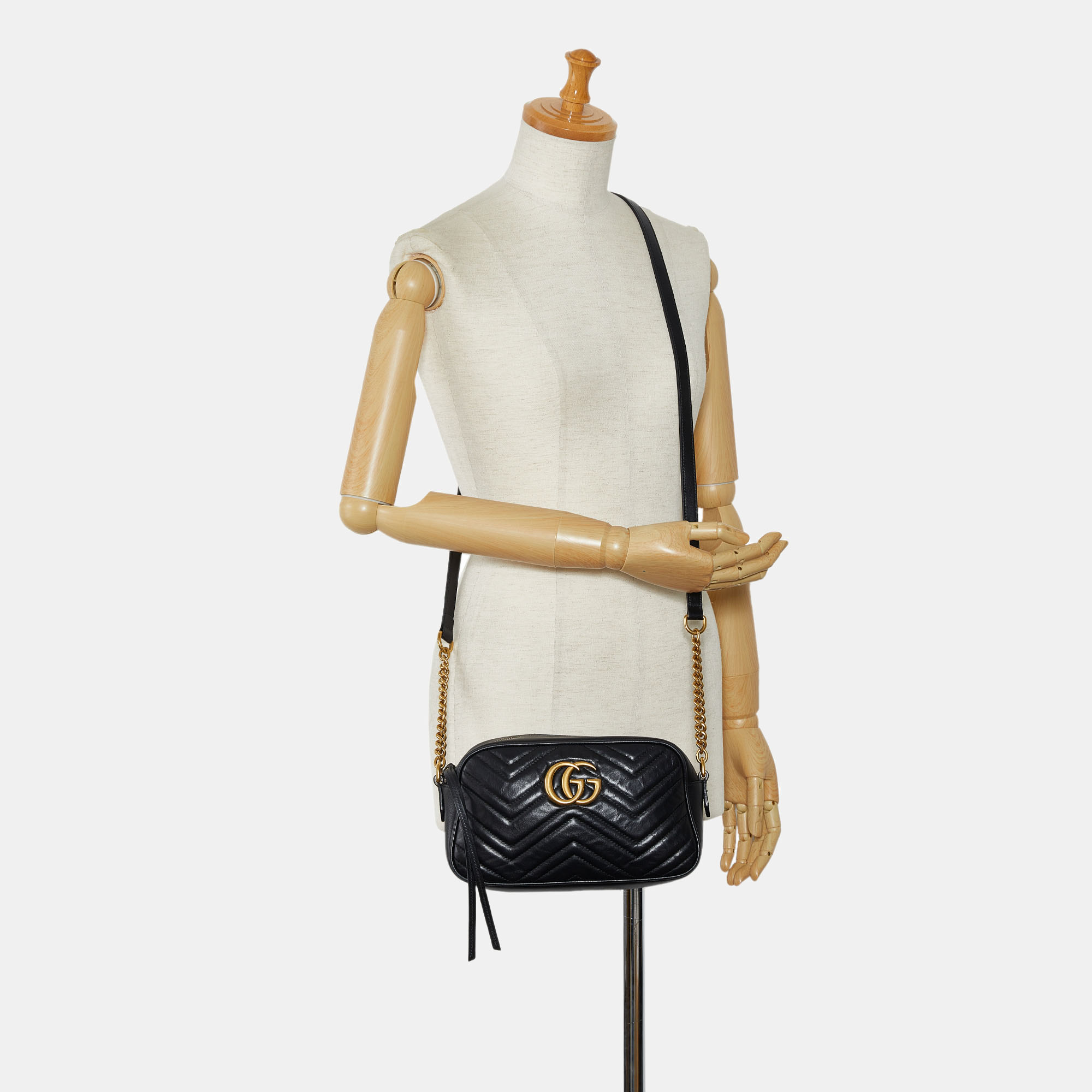 

Gucci Small GG Marmont Matelasse Crossbody, Black