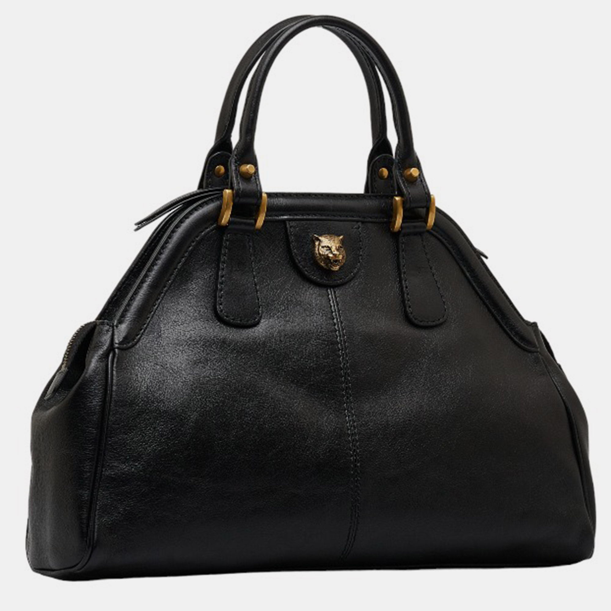 

Gucci Black Leather Medium Rebelle Top Handle Bag