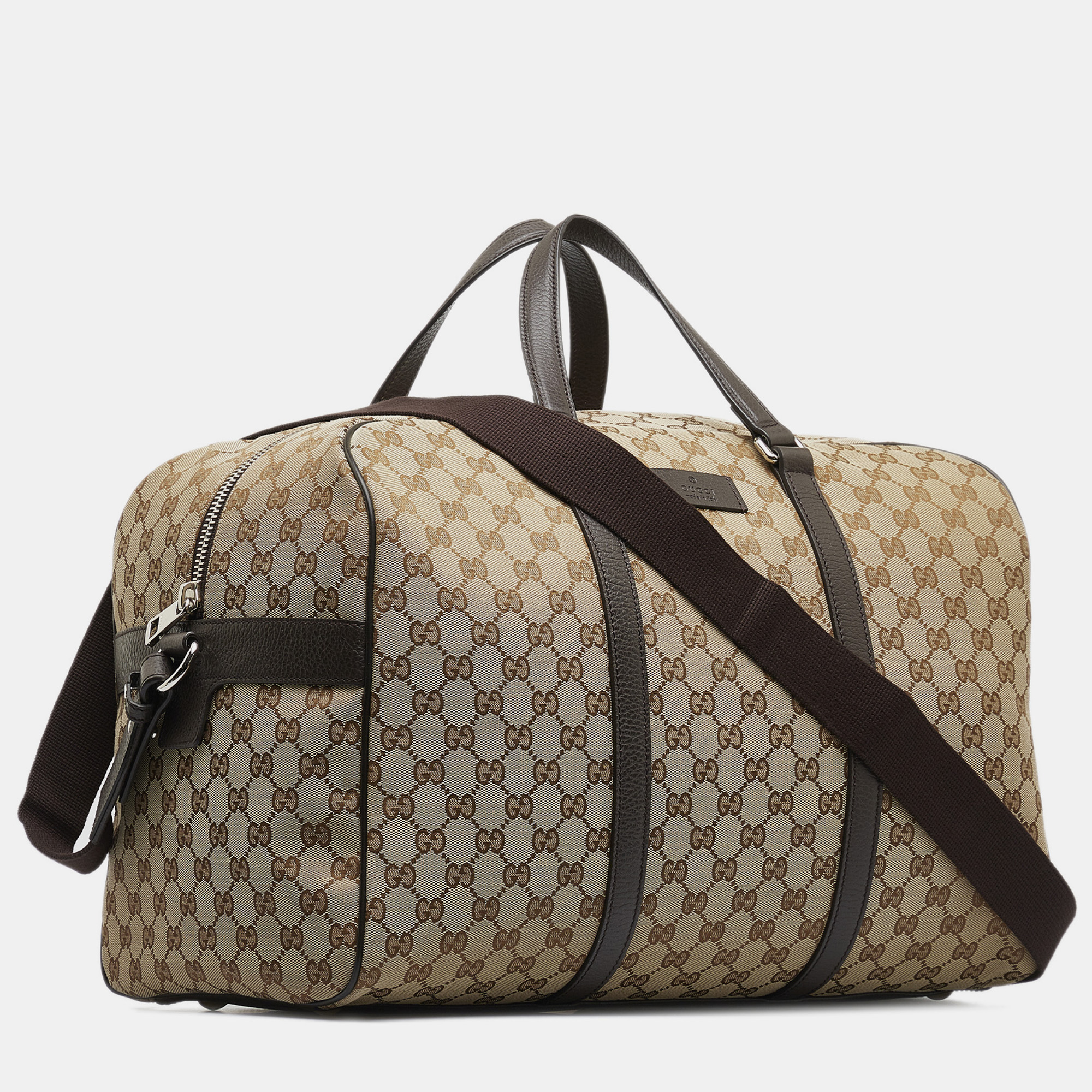 

Gucci GG Canvas Boston Duffle Bag, Beige