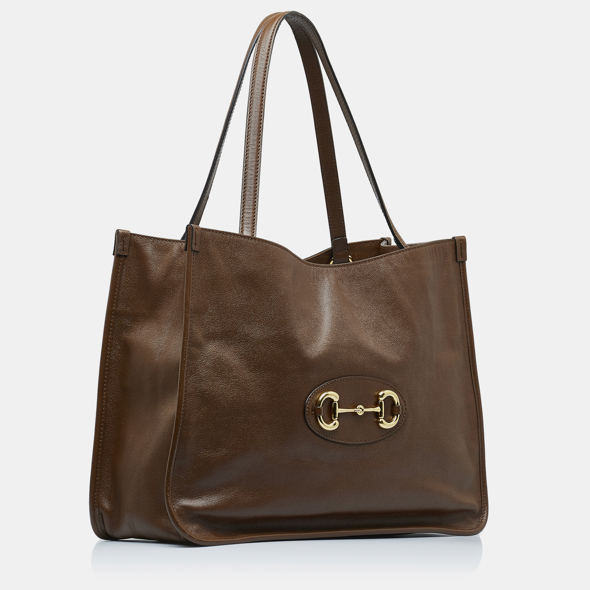 

Gucci Horsebit 1995 Leather Tote Bag, Brown