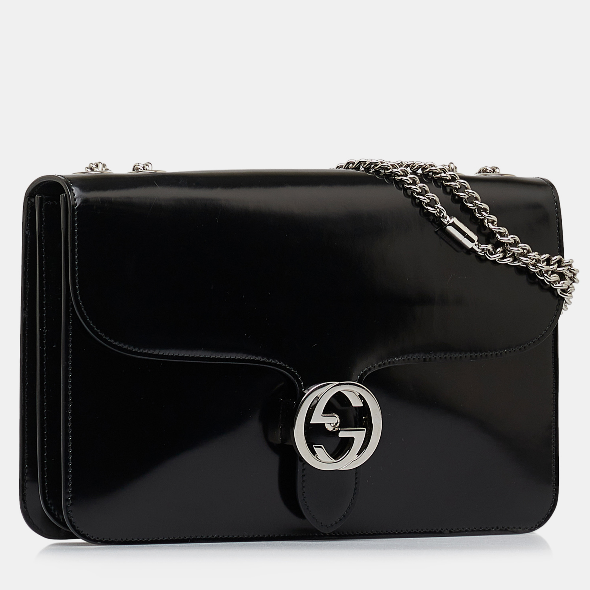

Gucci Medium Dollar Interlocking G Crossbody Bag, Black