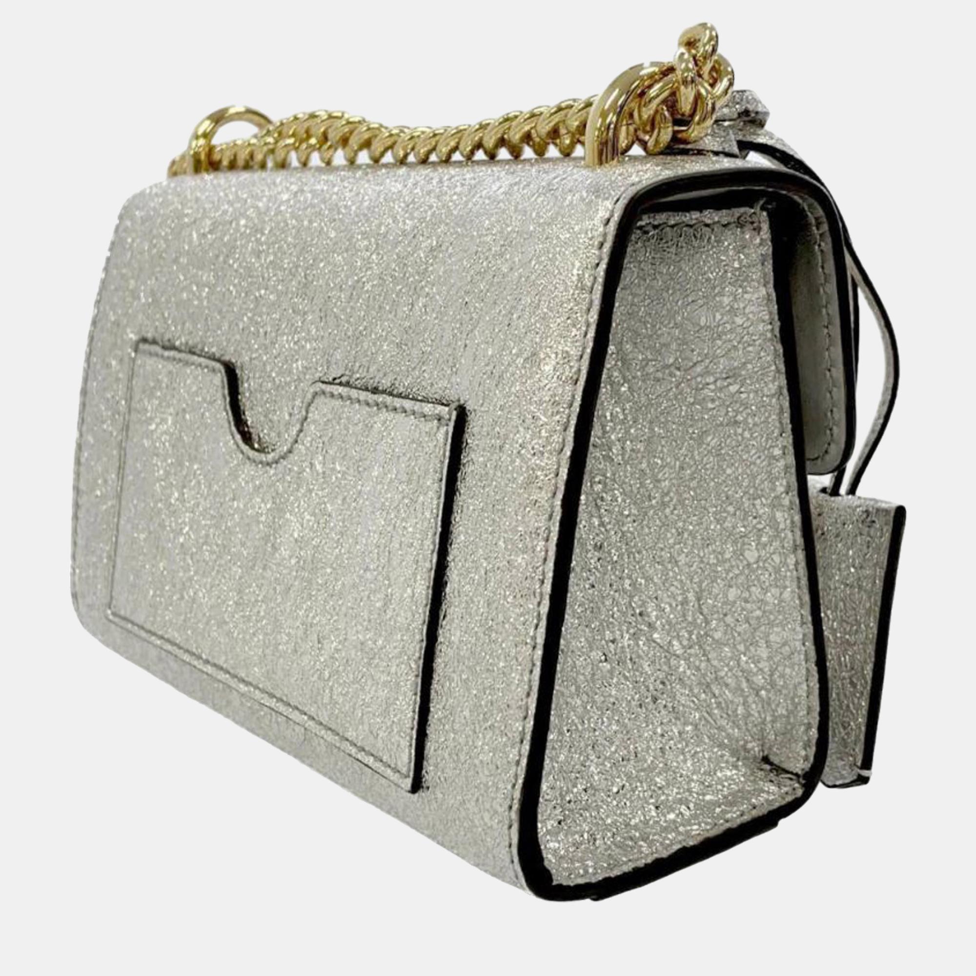 

Gucci Silver Small Metallic Padlock Crossbody