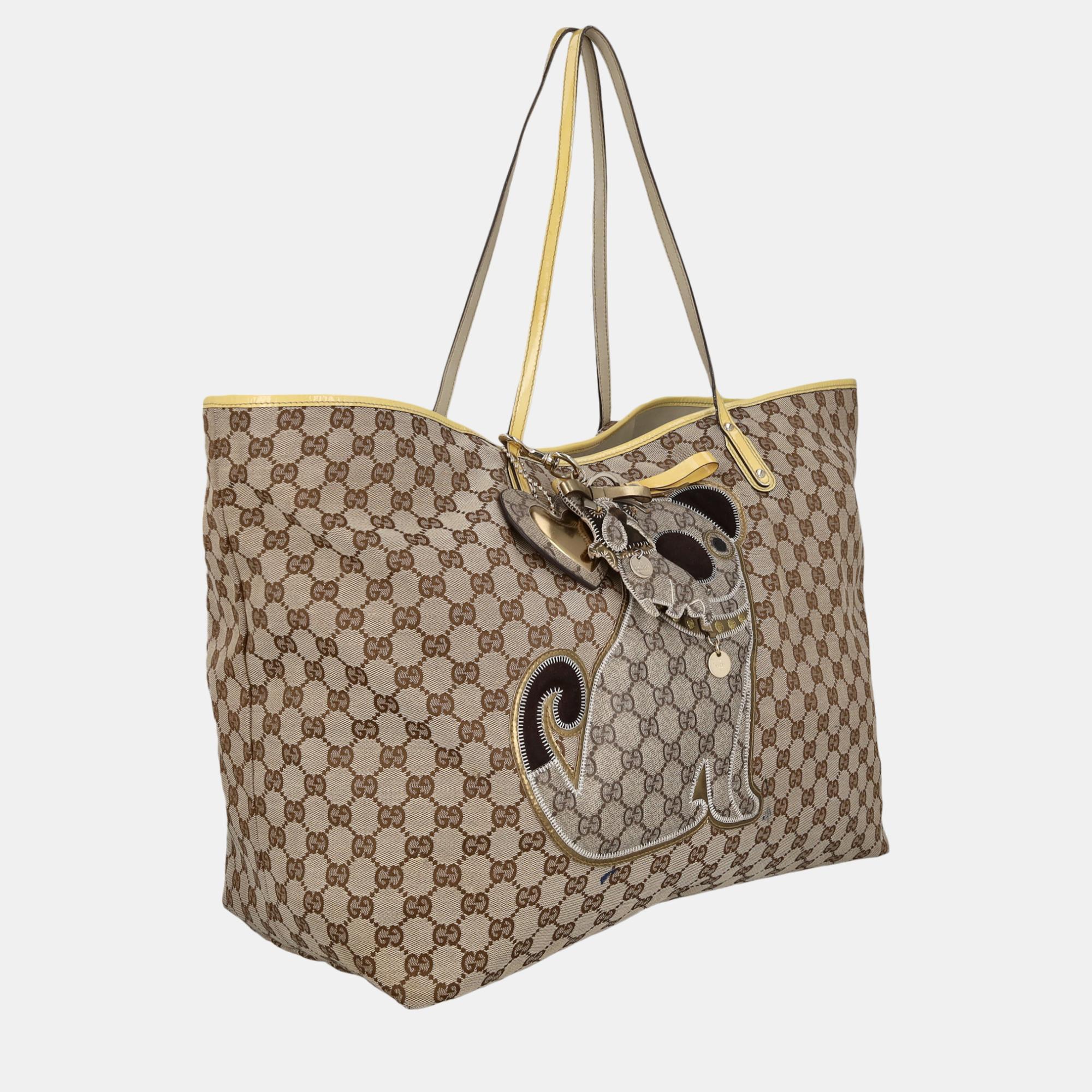 

Gucci Women's Fabric Tote Bag - Beige