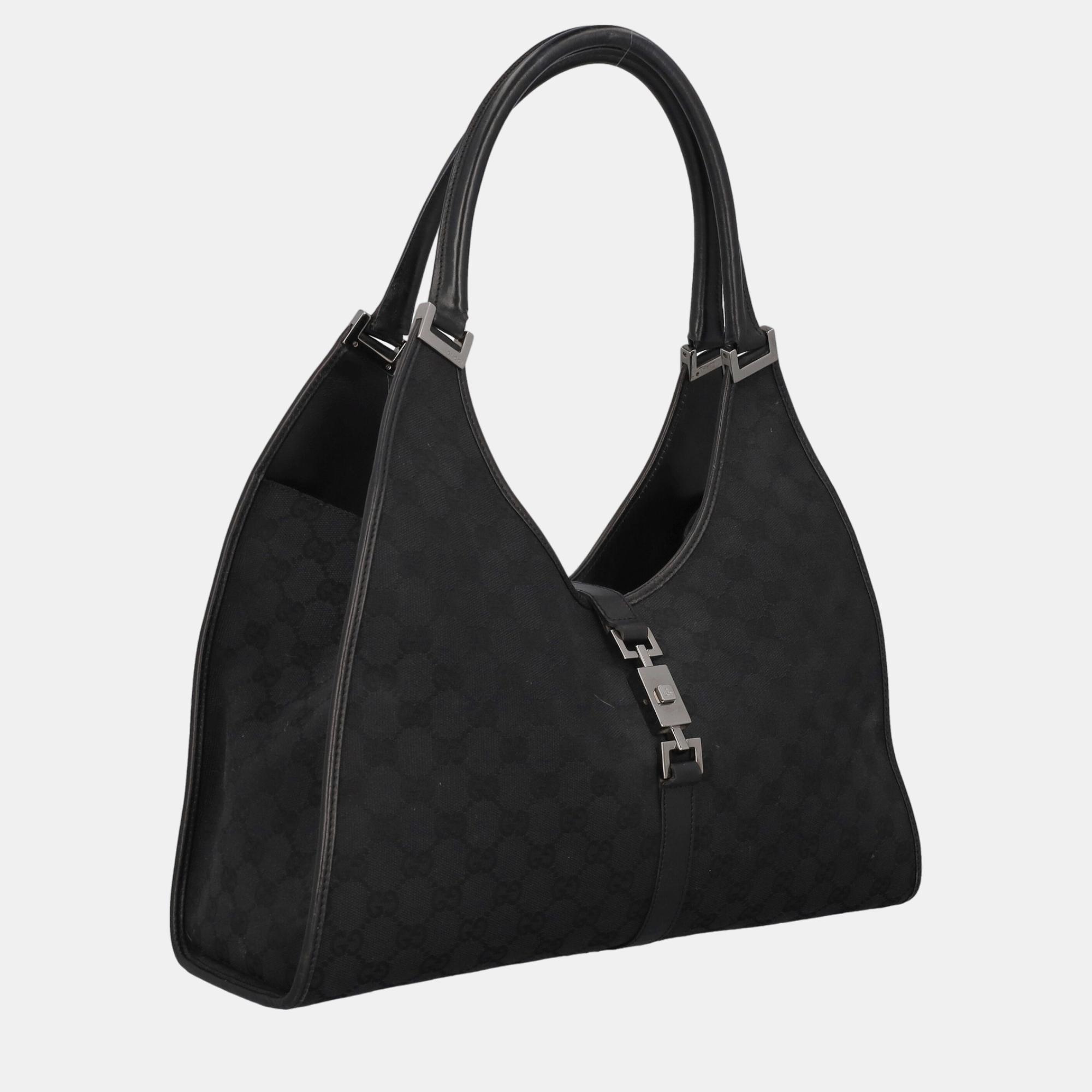 

Gucci Jackie - Women's Cotton Hobo Bag - Black