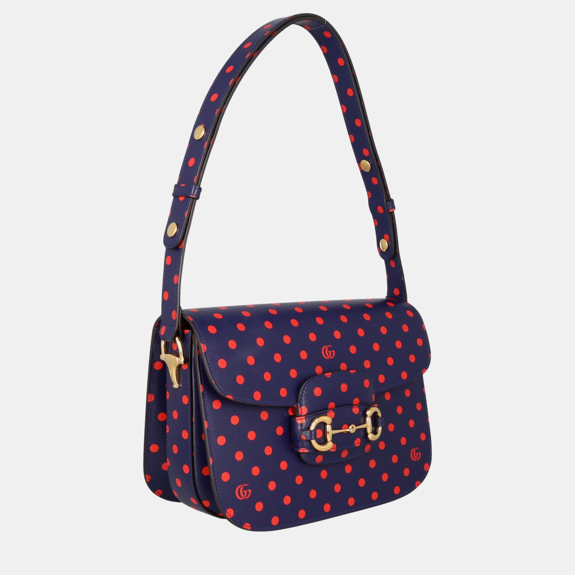 

Gucci 1955 - Women's Leather Cross Body Bag - Navy, Navy blue