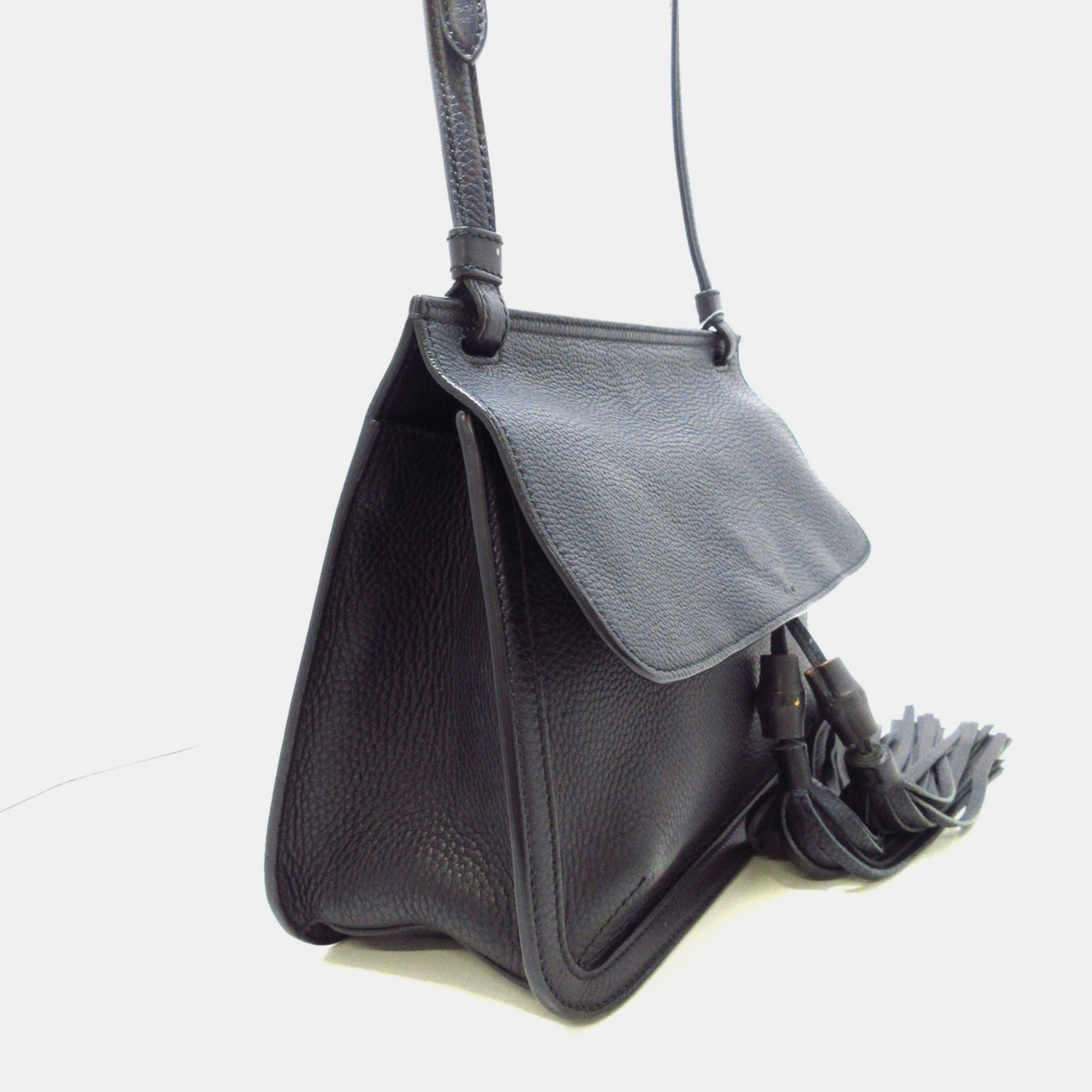 

Gucci Black Leather Bamboo daily shoulder bag