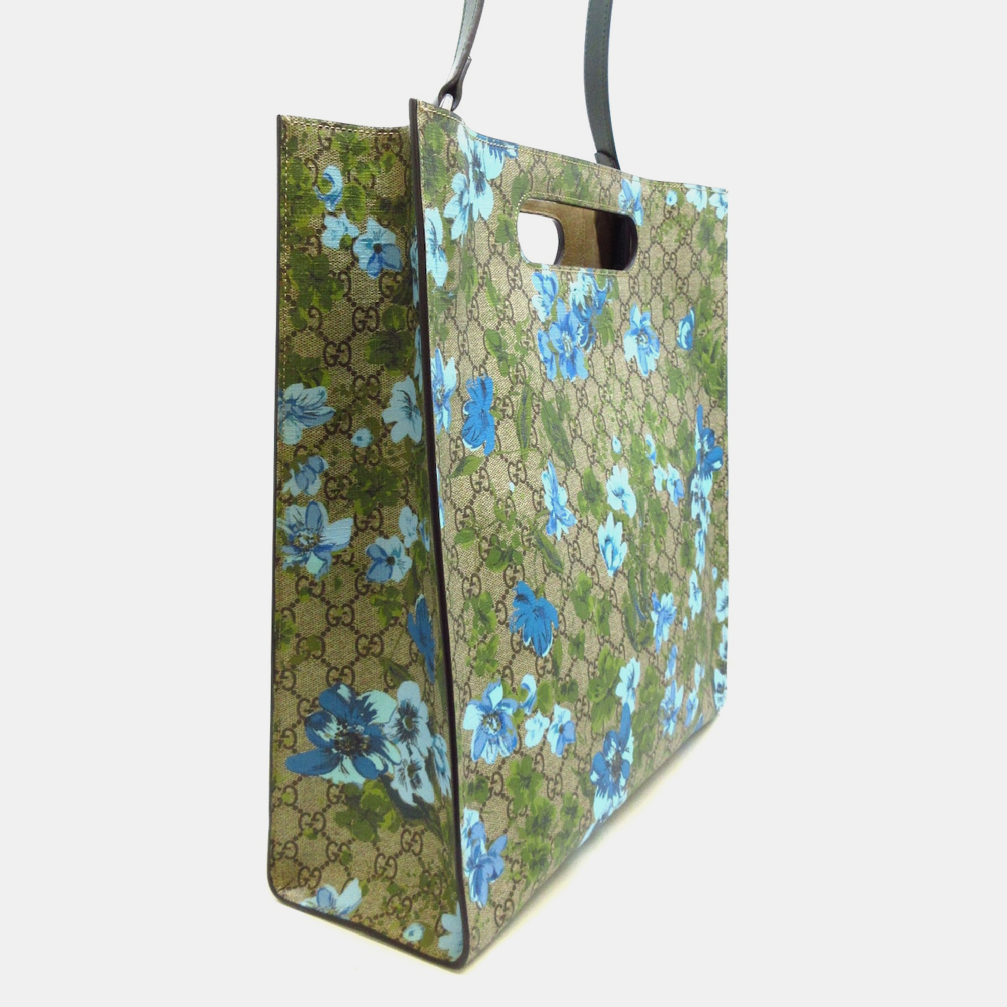 

Gucci Green Canvas GG blooms shoulder bag