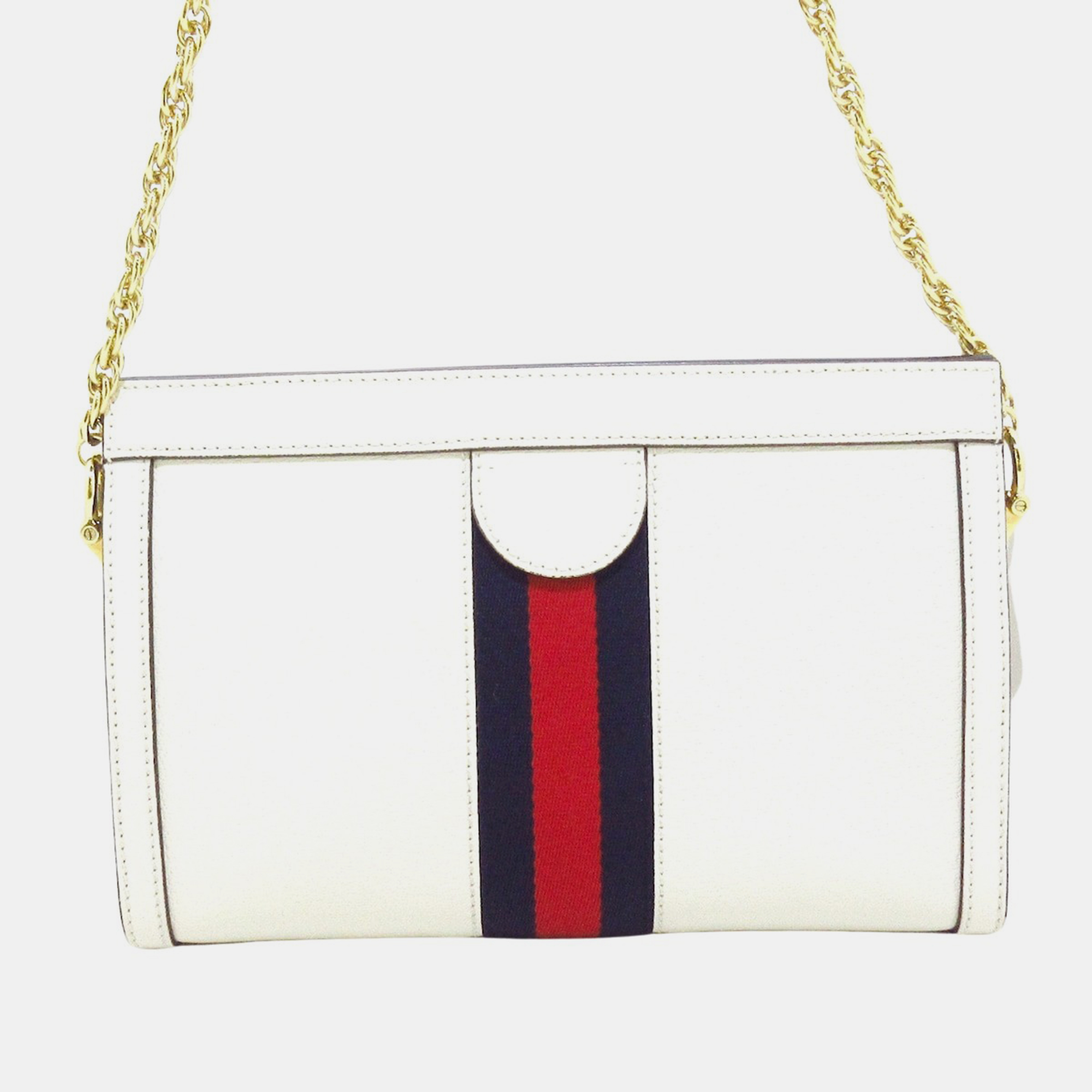 

Gucci White Leather Ophidia shoulder Bag