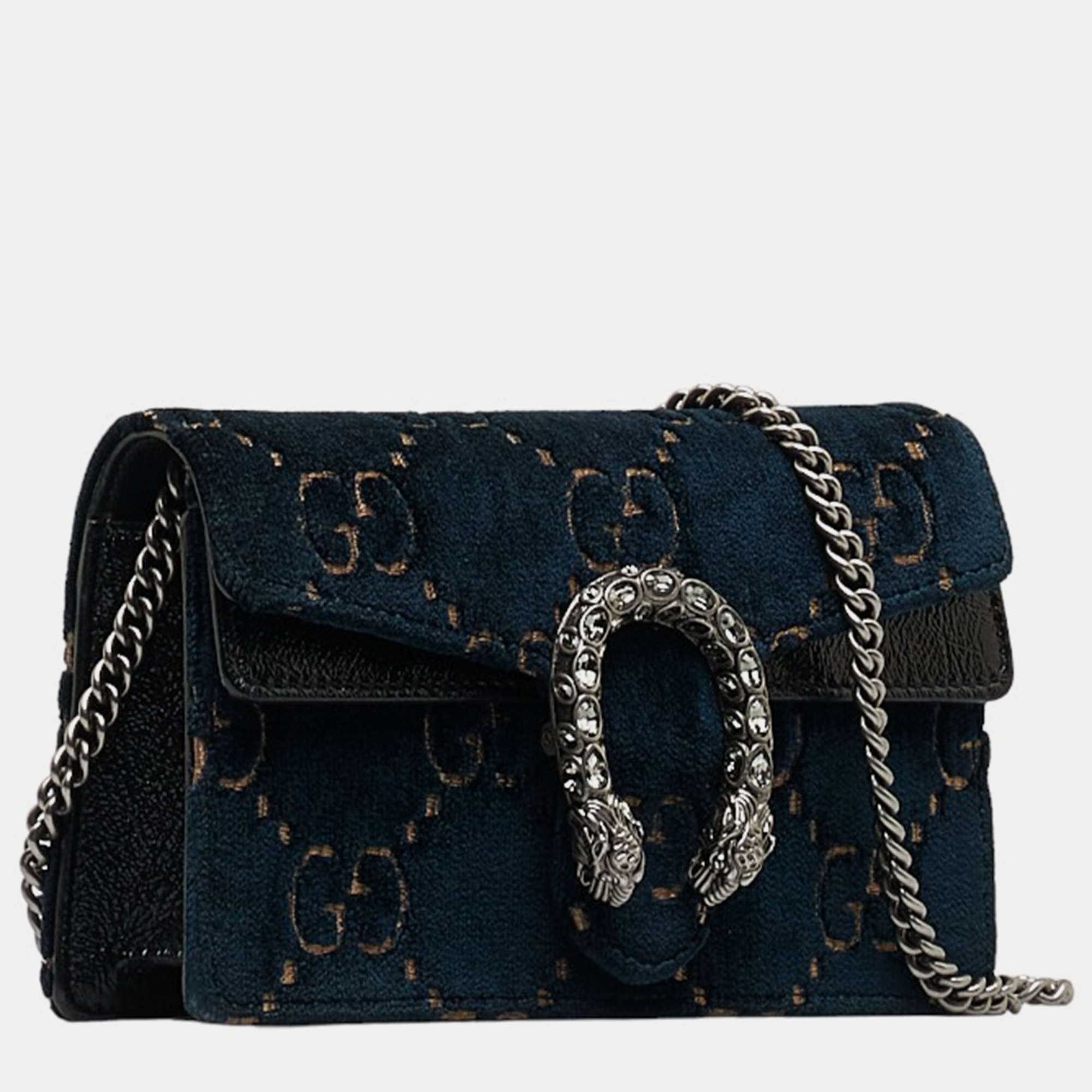 

Gucci Black Suede GG Supreme Velvet Mini Dionysus Shoulder Bag