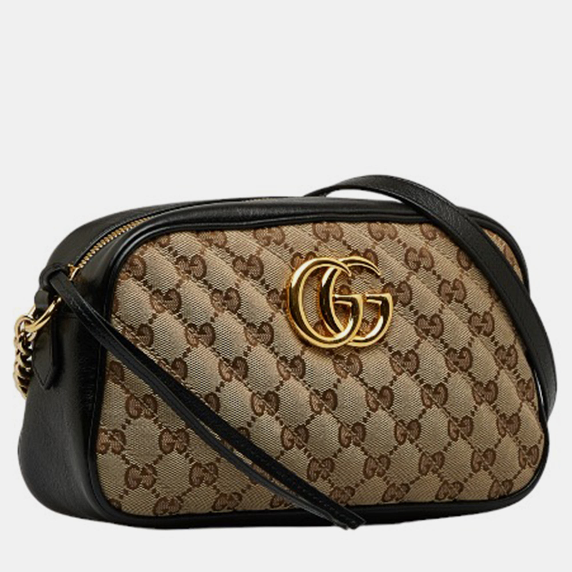 

Gucci Brown Canvas GG Canvas Small GG Marmont Crossbody Bag
