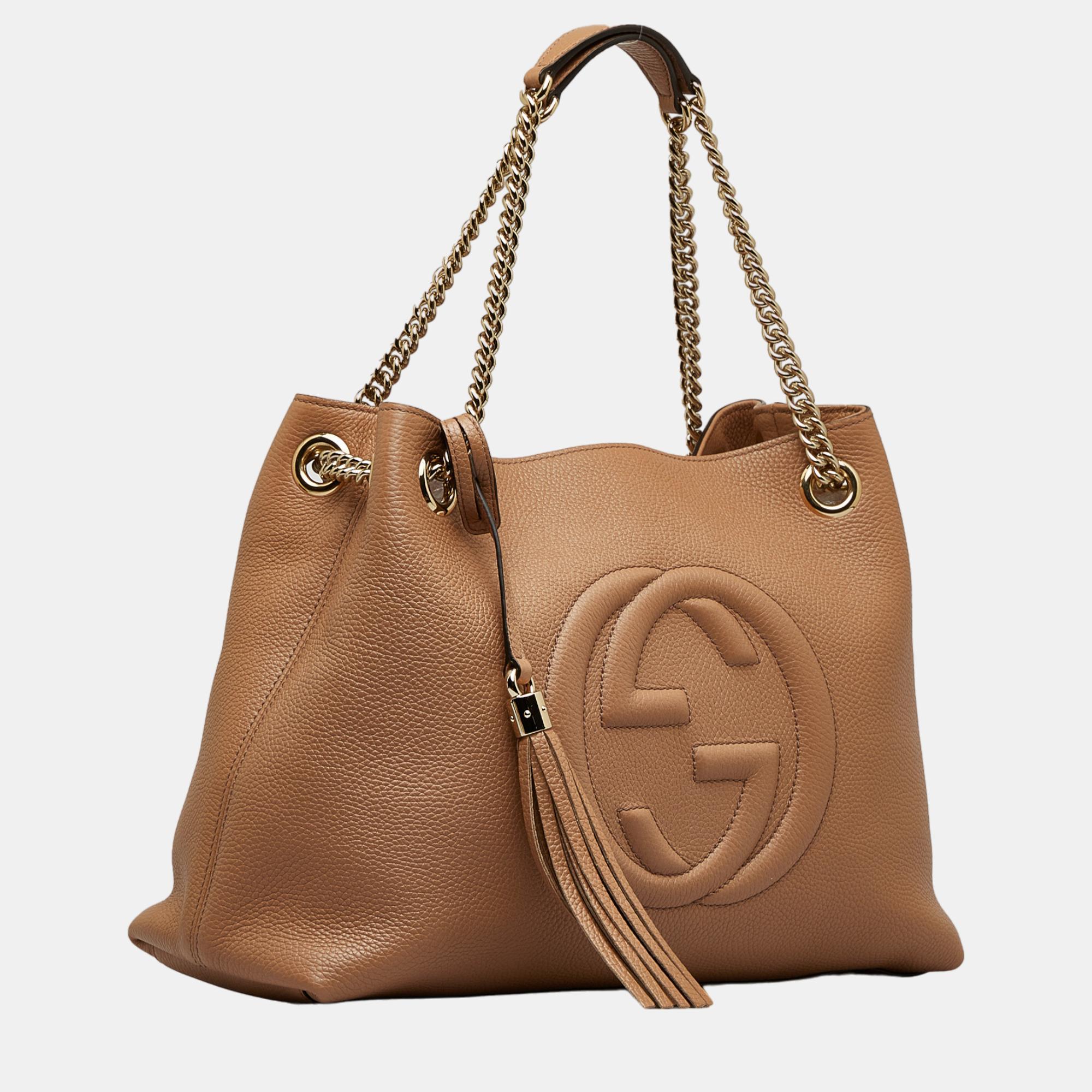 

Gucci Brown Medium Soho Chain Tote