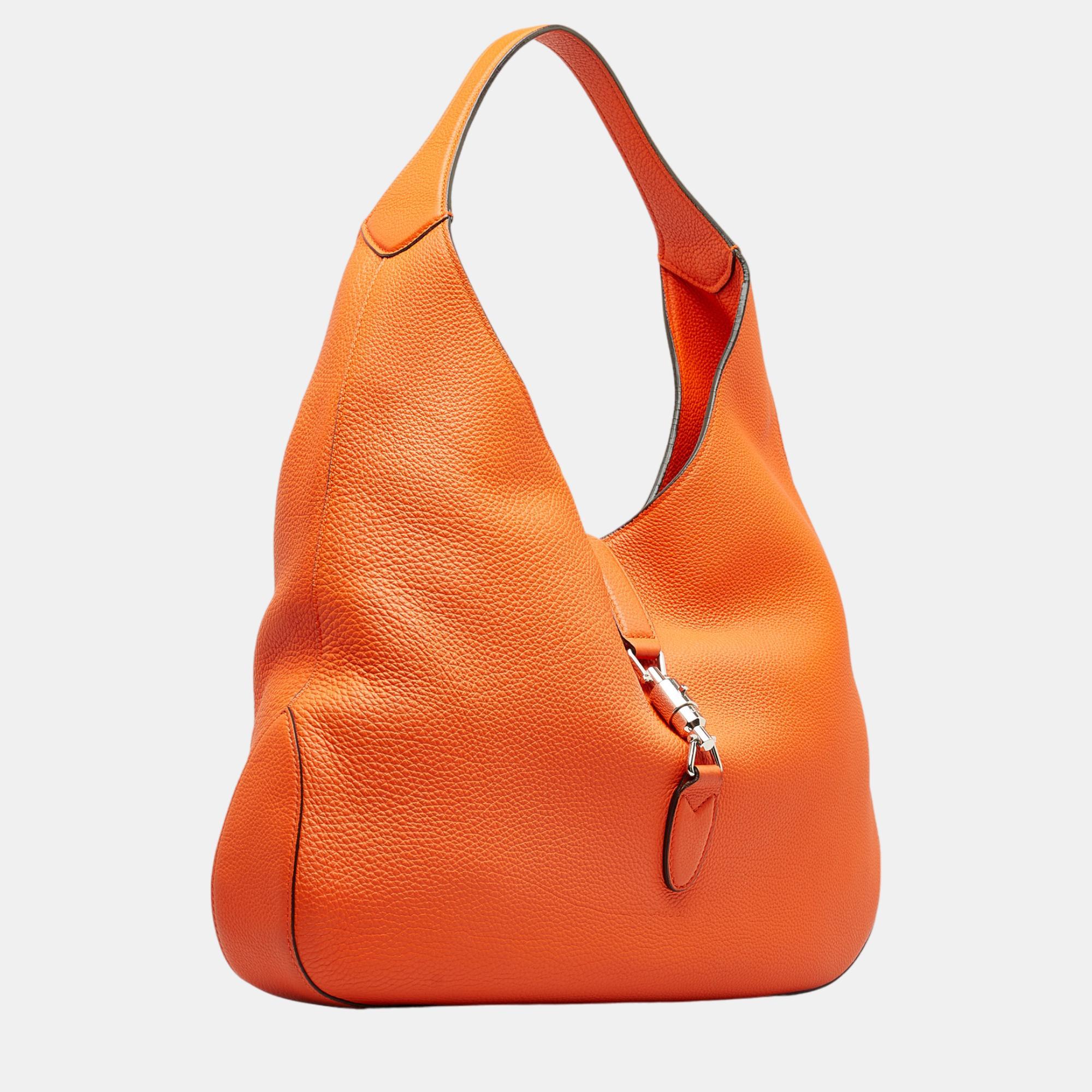 

Gucci Orange Large Soft Jackie Hobo