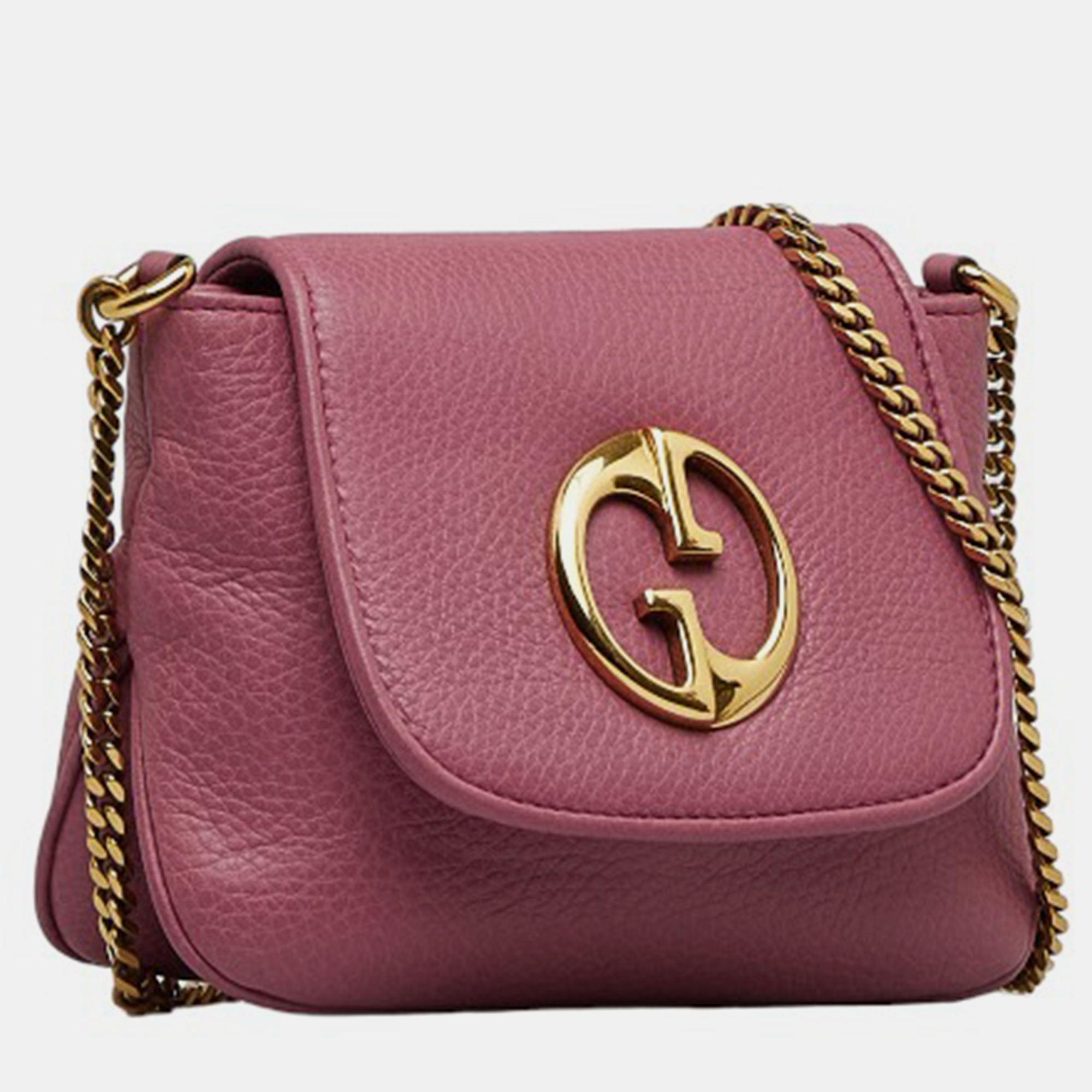 

Gucci Pink Leather 1973 Chain Shoulder Bag