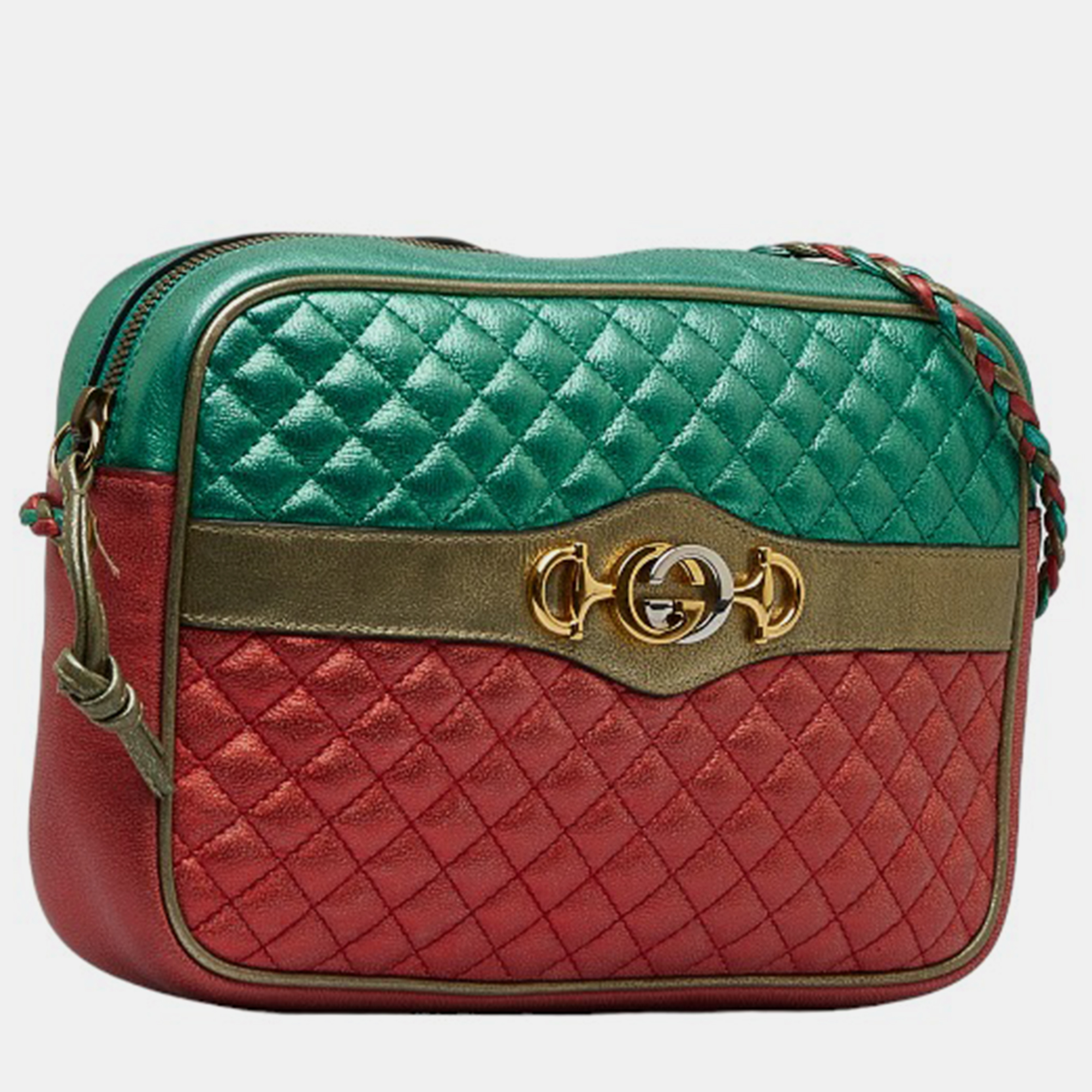 

Gucci Red Laminated Trapuntata Crossbody Bag