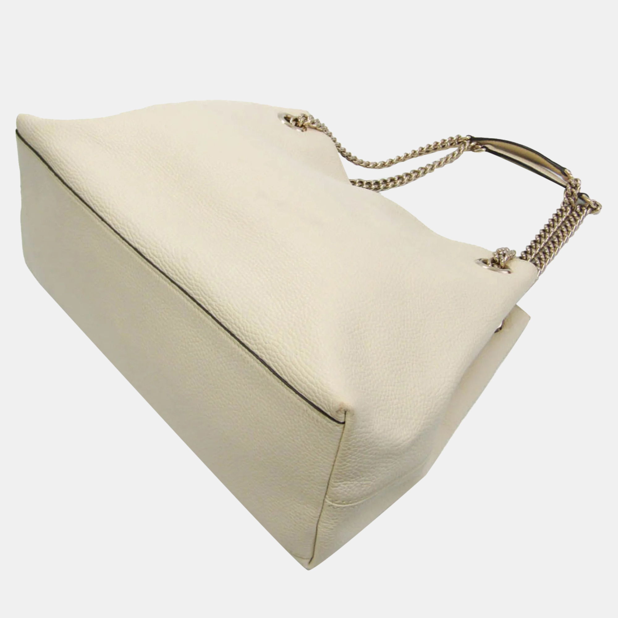 

Gucci Cream Leather Soho Chain Tote Bag