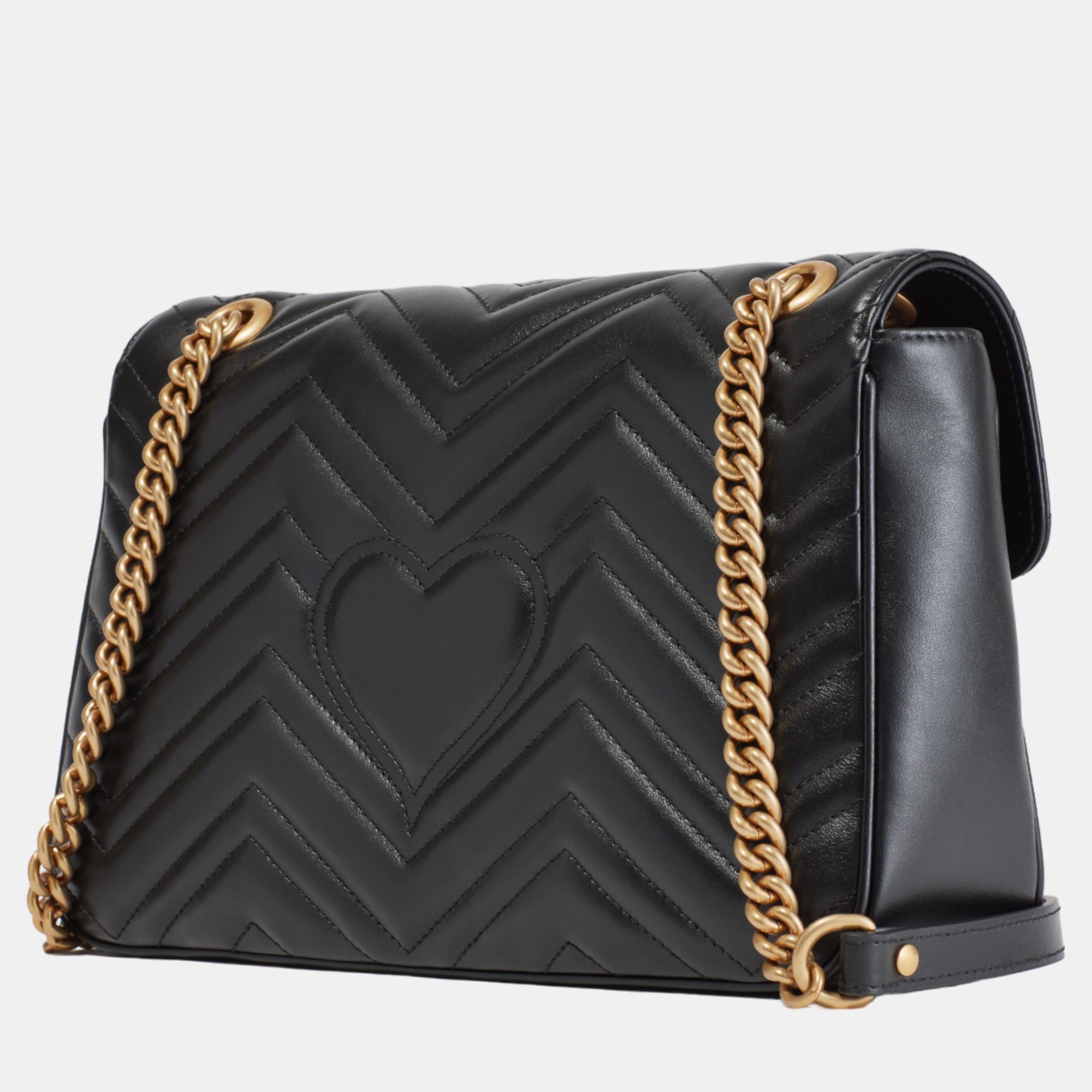 

Gucci GG Marmont Matelassé small shoulder bag, Black