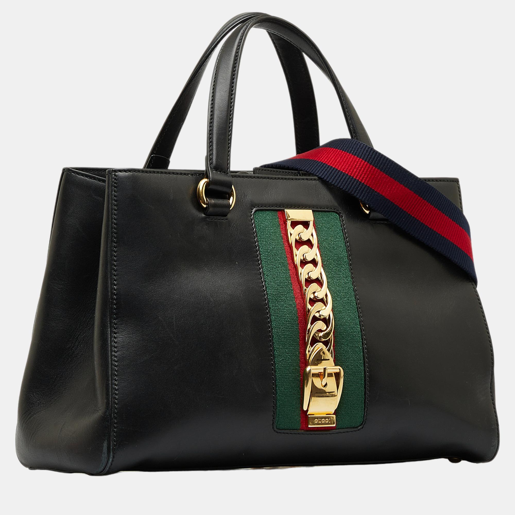 

Gucci Black Sylvie Web Satchel