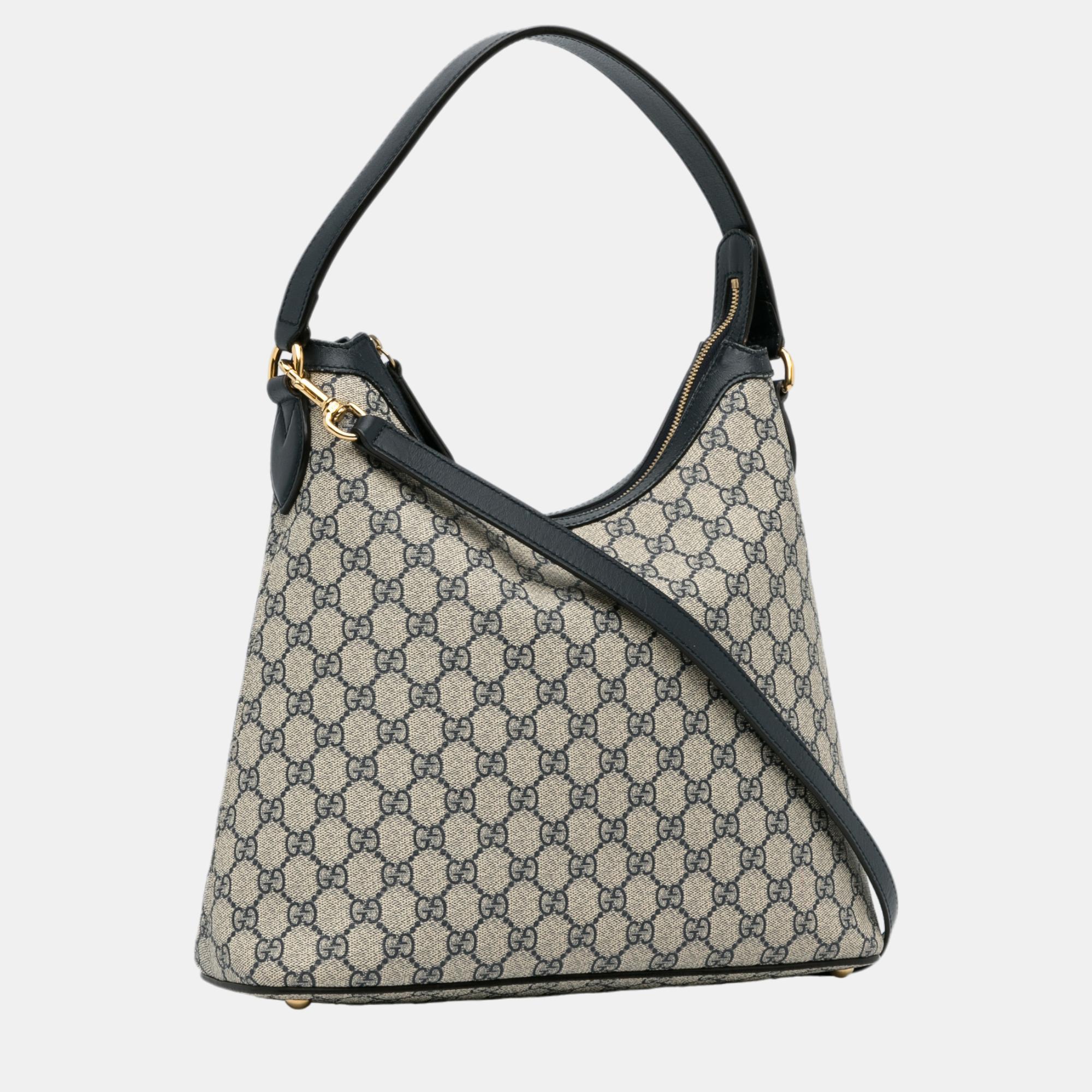 

Gucci Black,Grey GG Supreme Linea A Satchel