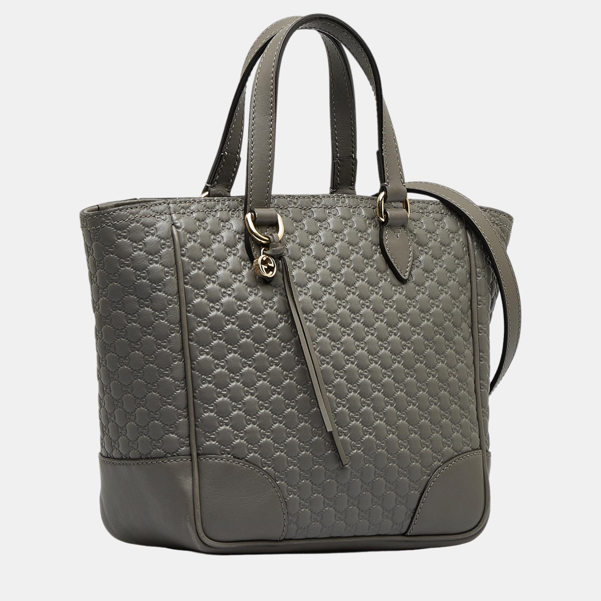 

Gucci Grey Microguccissima Bree