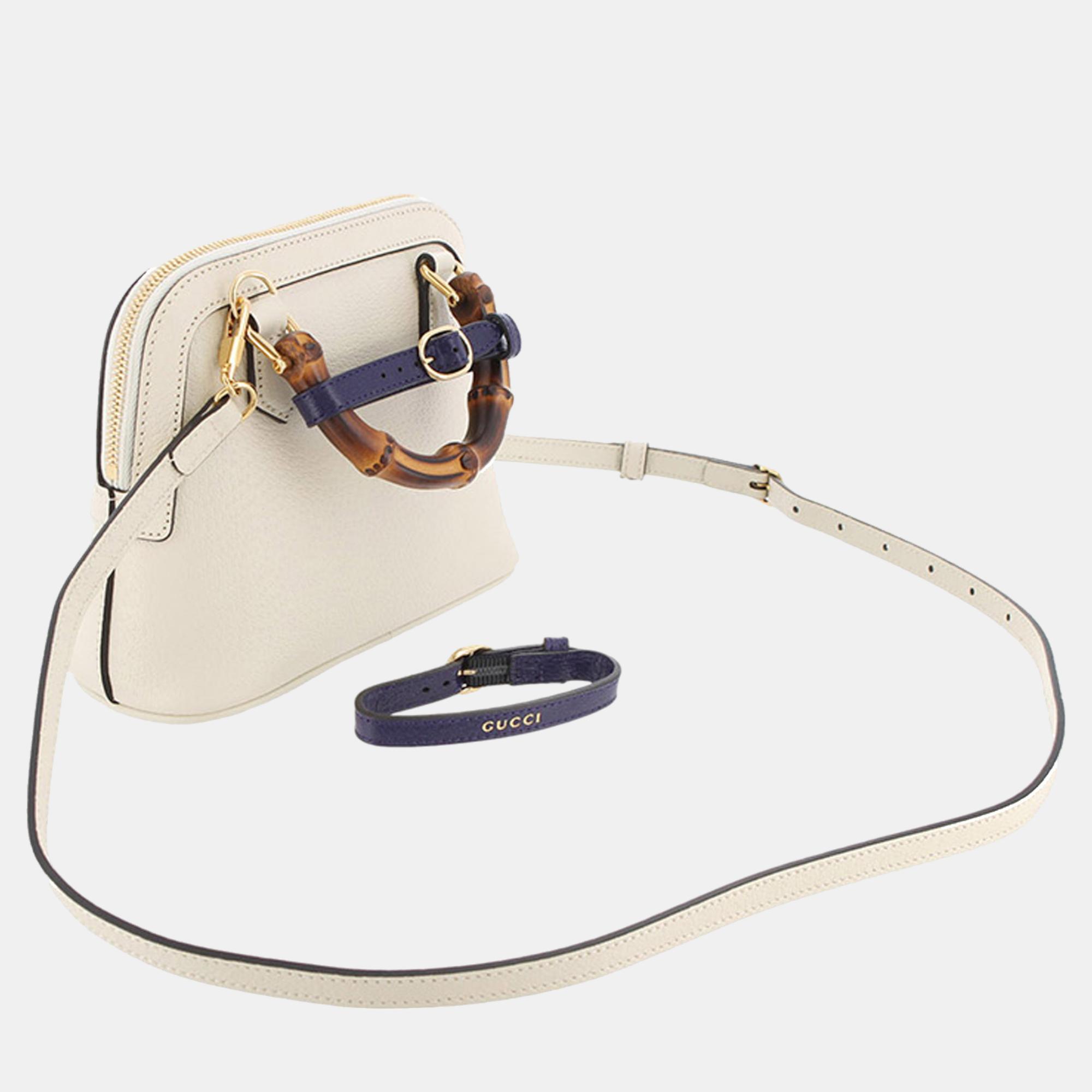 

Gucci White Mini Bamboo Diana Satchel