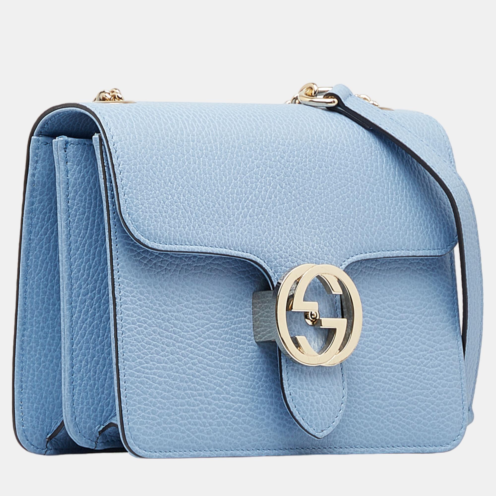 

Gucci Blue Small Dollar Interlocking G Crossbody