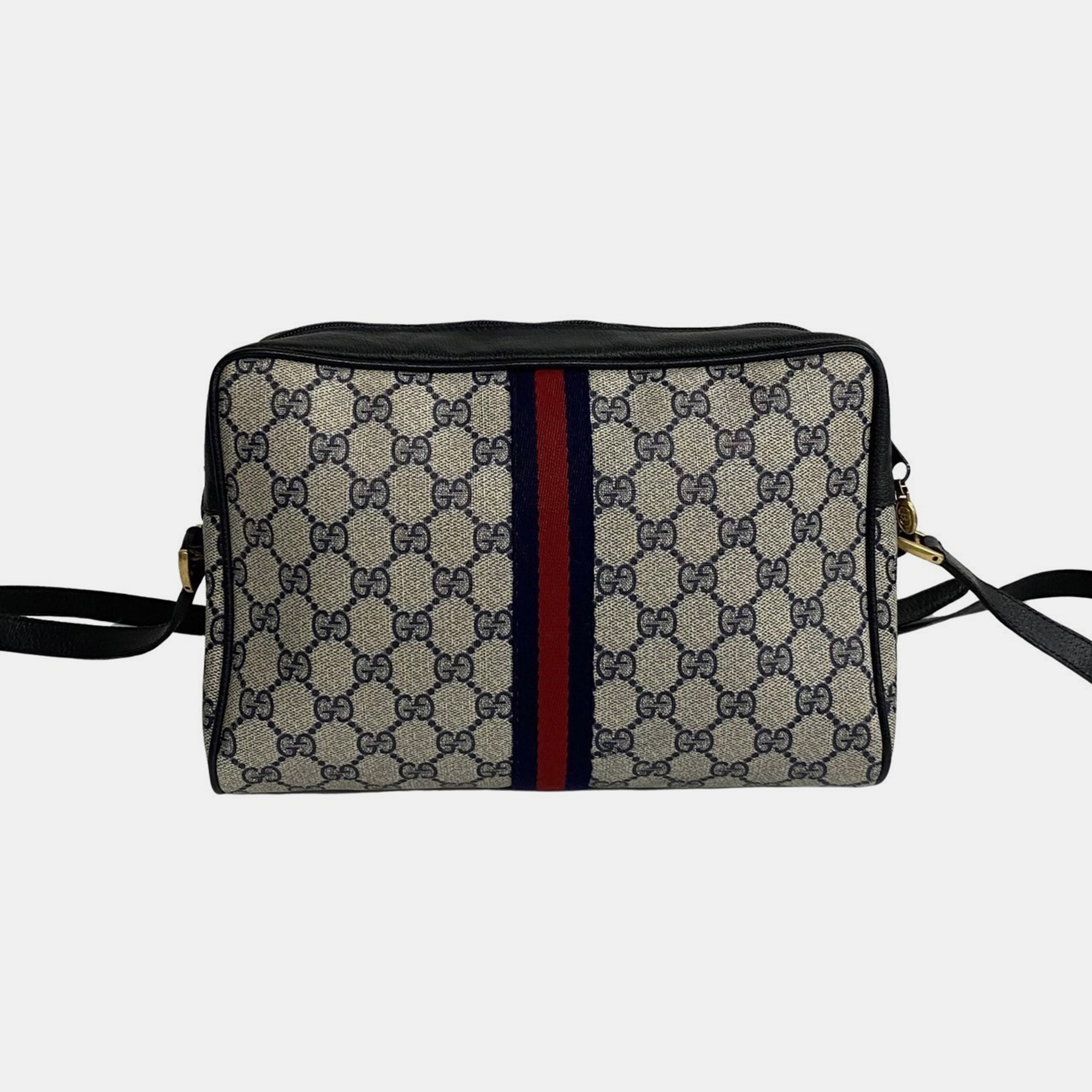 

Gucci Black GG Canvas and Leather  Ophidia Shoulder Bag